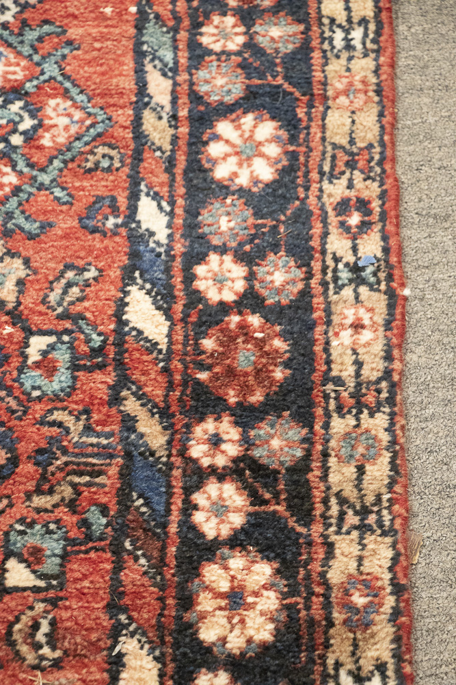 Hand-Knotted Persian Hamadan Wool Runner