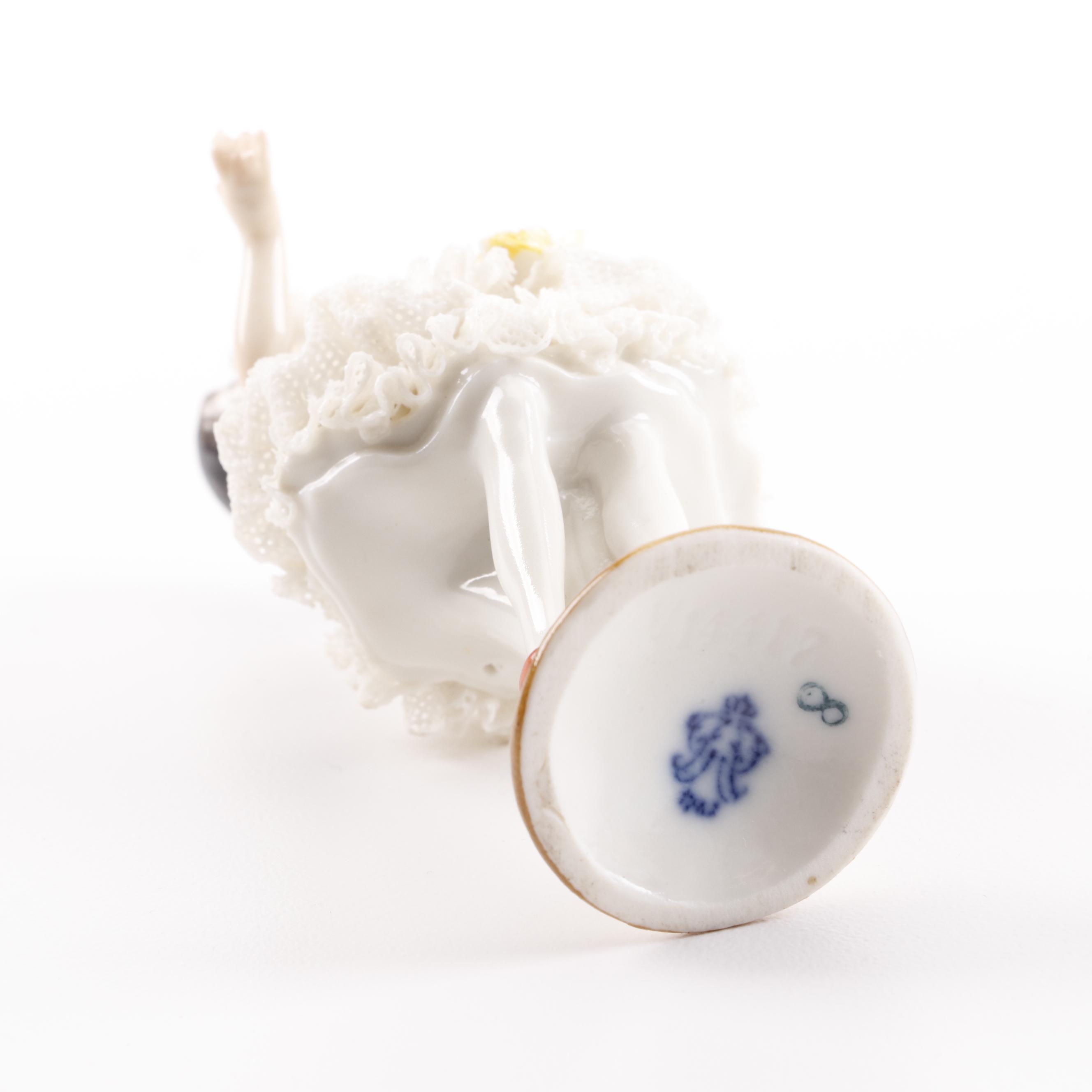 Dresden Lace Porcelain Ballerina Figurines Including Volkstedt