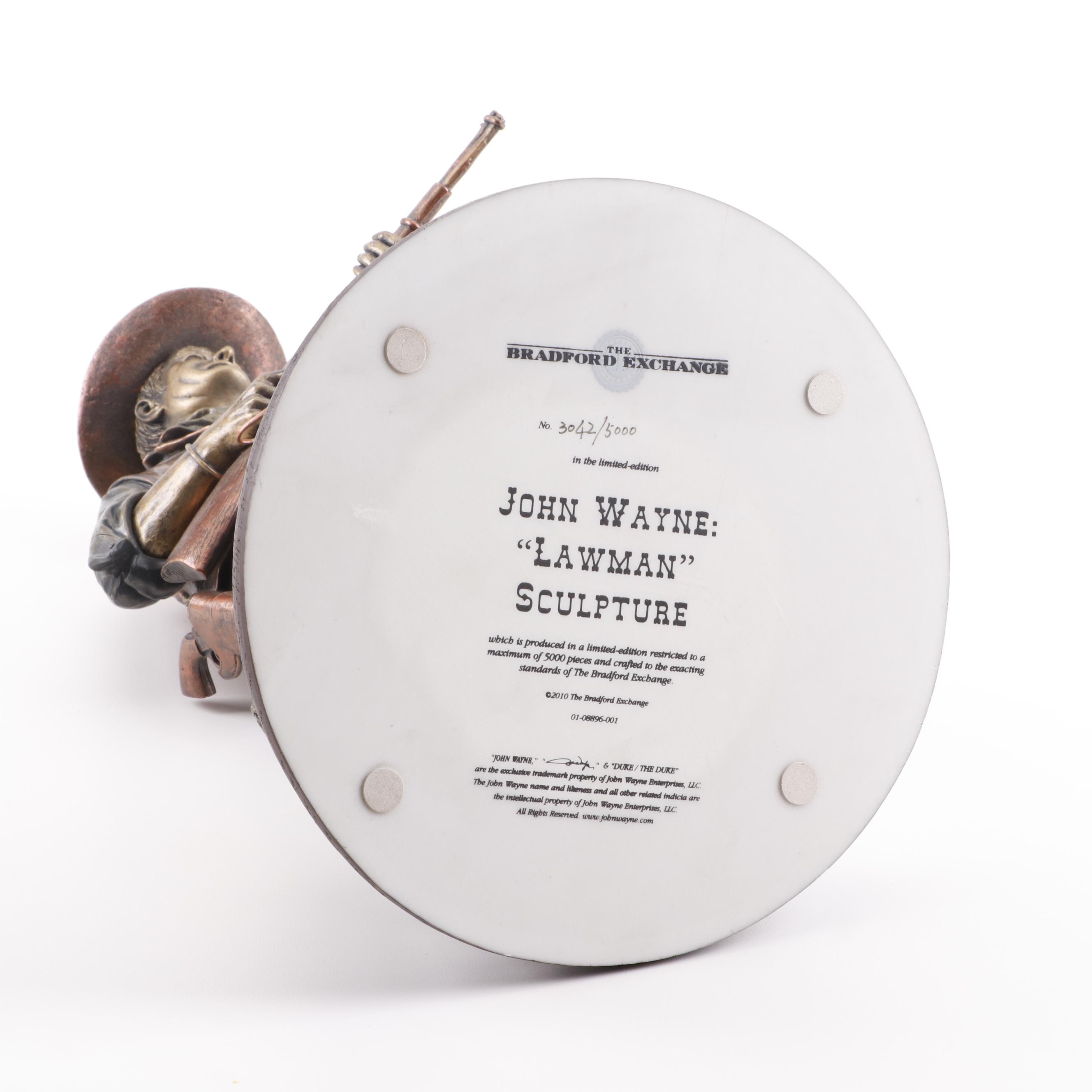 The Bradford Exchange John Wayne "Lawman" Sculpture