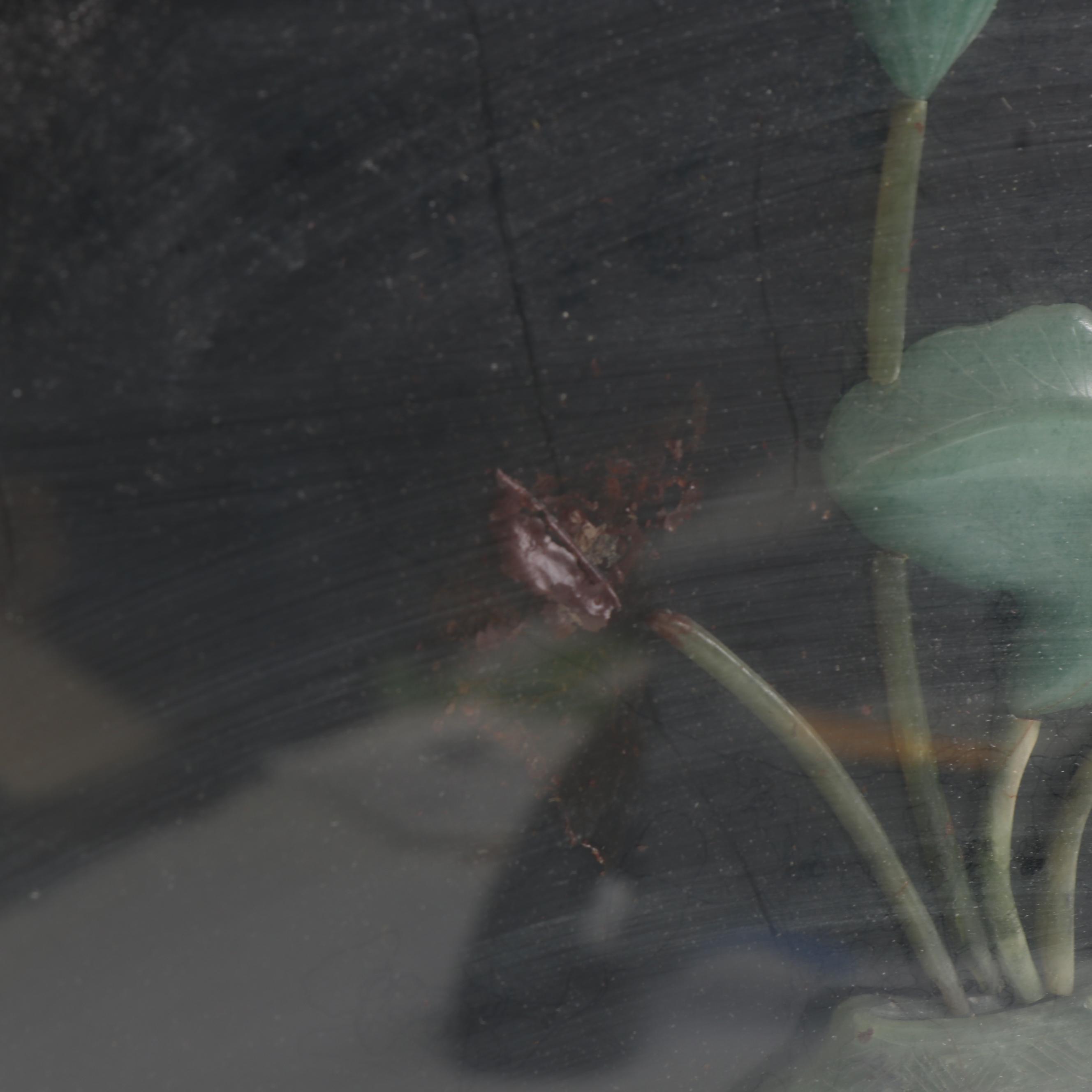 Chinese Applied Carved Stone and "Coin" Wall Hangings