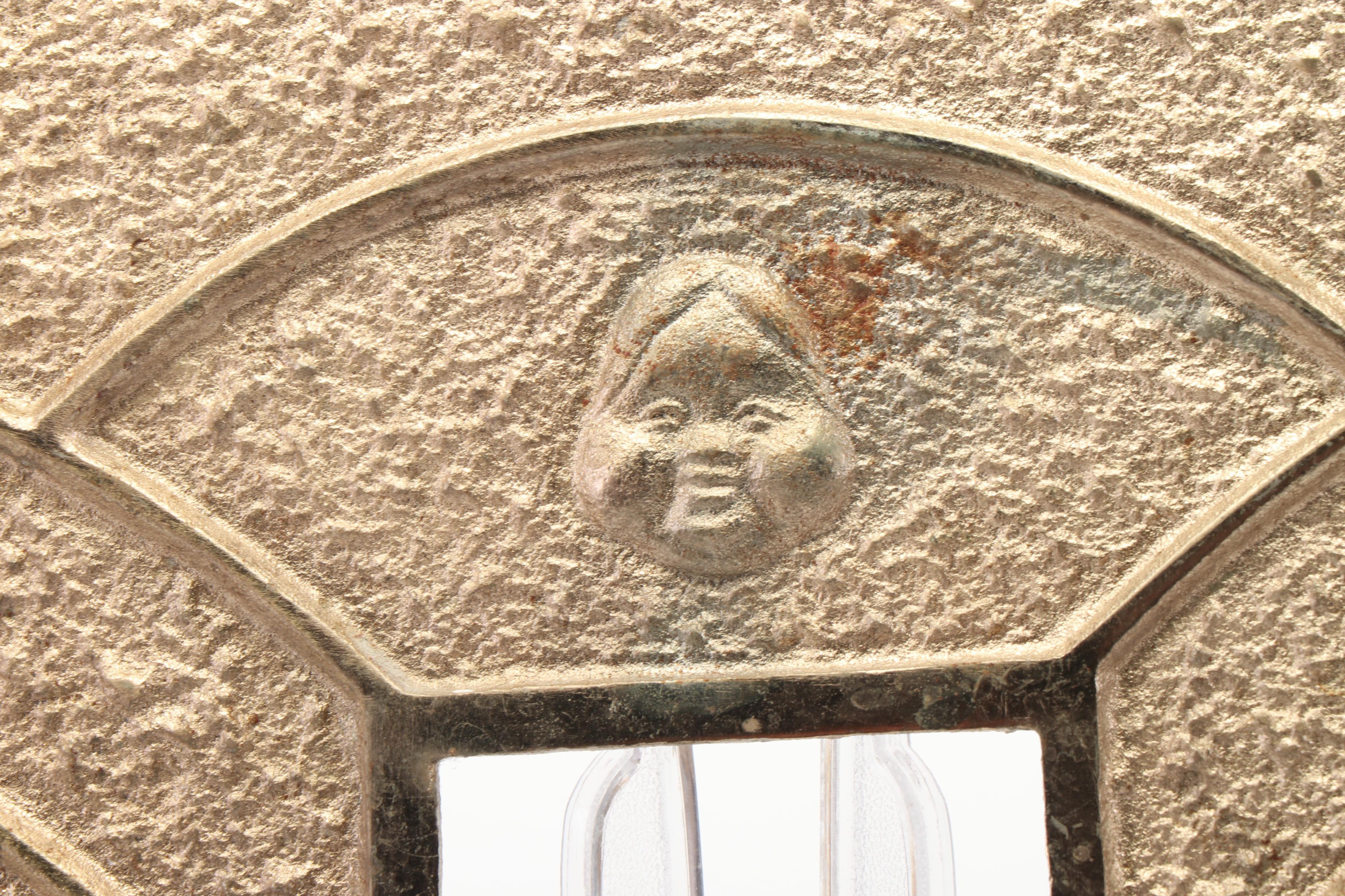 Chinese Applied Carved Stone and "Coin" Wall Hangings