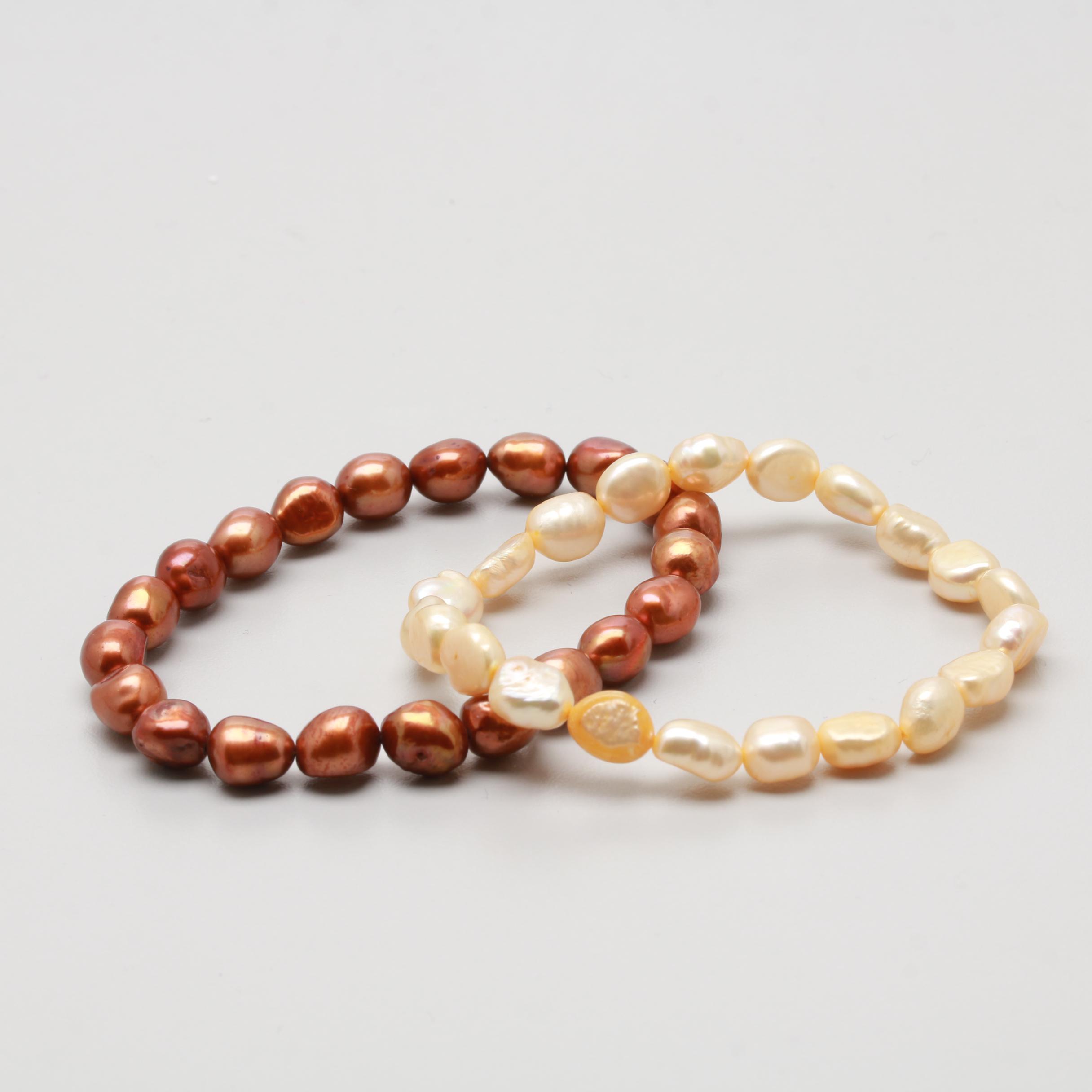 Cultured Pearl Expandable Bracelets