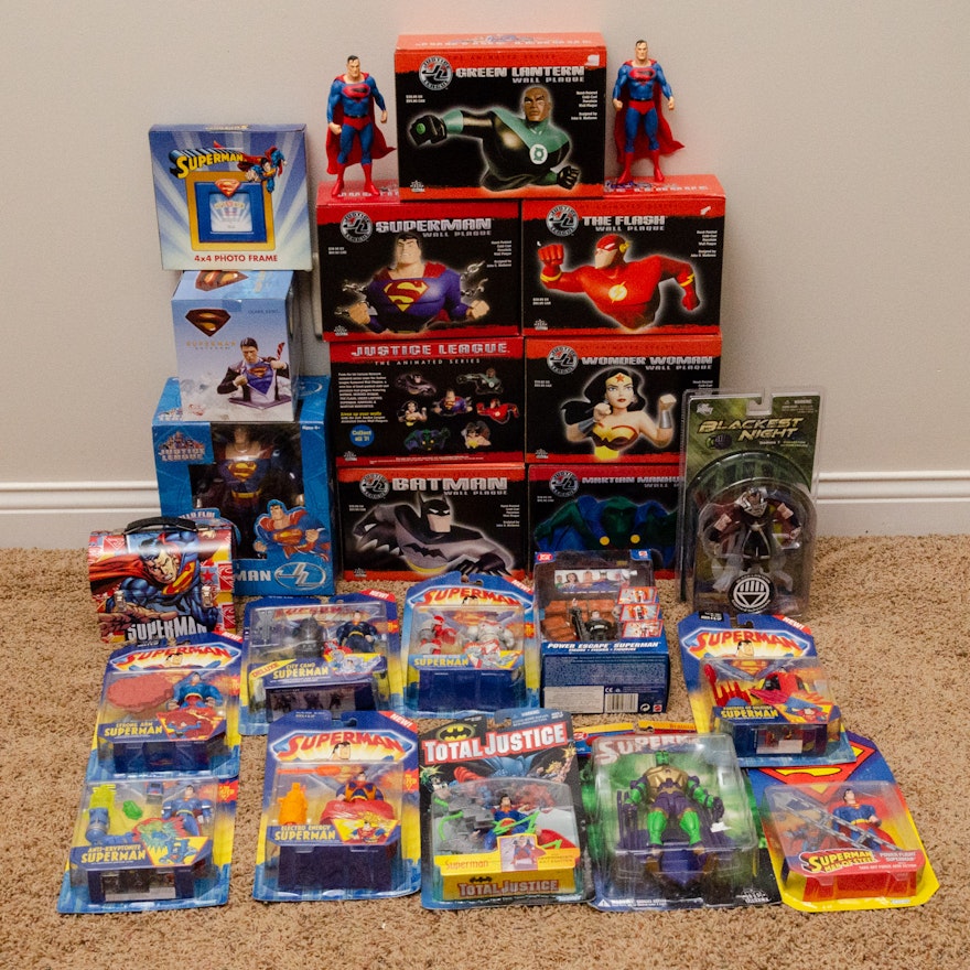 Large Assortment of Superheros & Collectibles in Original Packaging