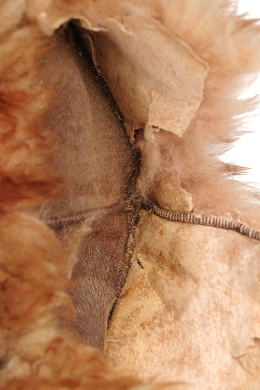 Vintage Brown Suede Coat with Shearling Lining and Trim, Made in France