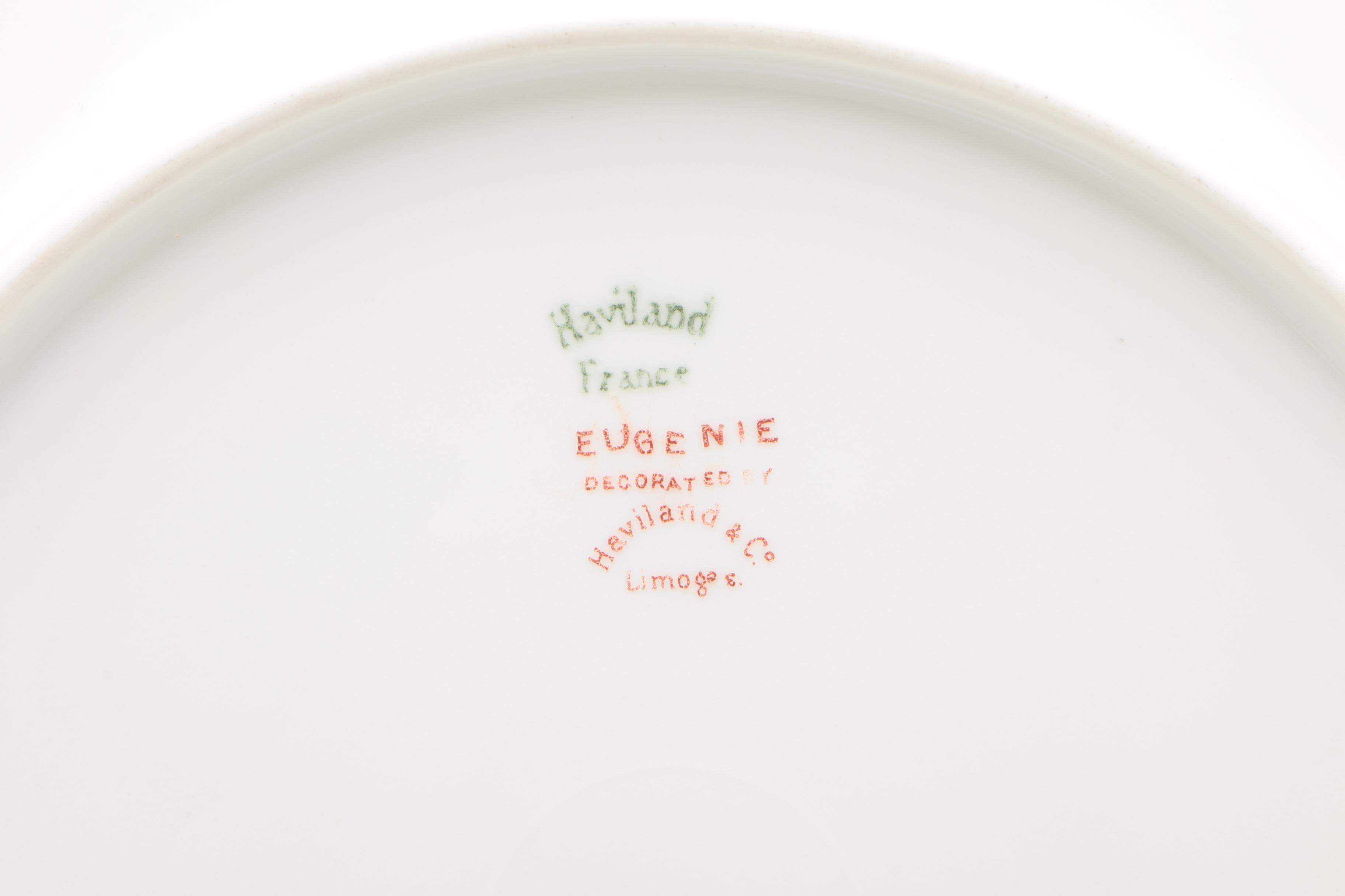 Haviland Limoges "Eugenie" Porcelain Dinnerware c. 1889-1931