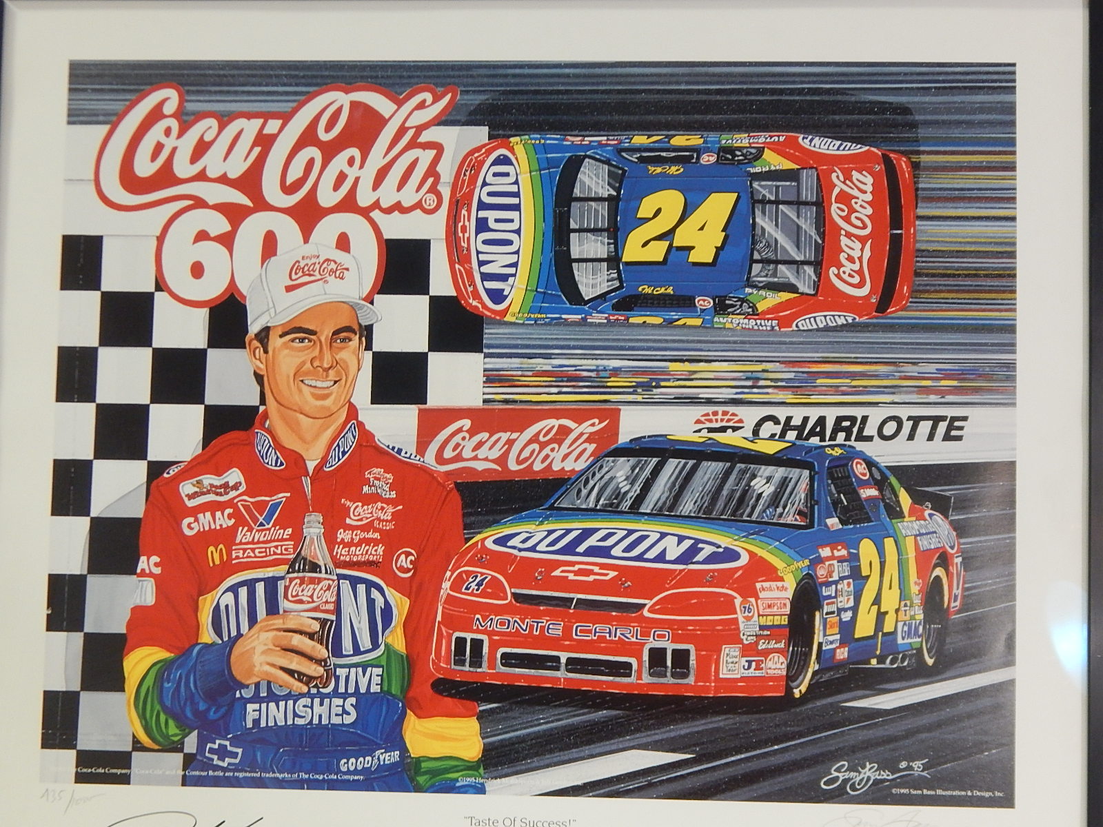 Limited "Taste of Success" Jeff Gordon Signed Lithograph with Artist Signature