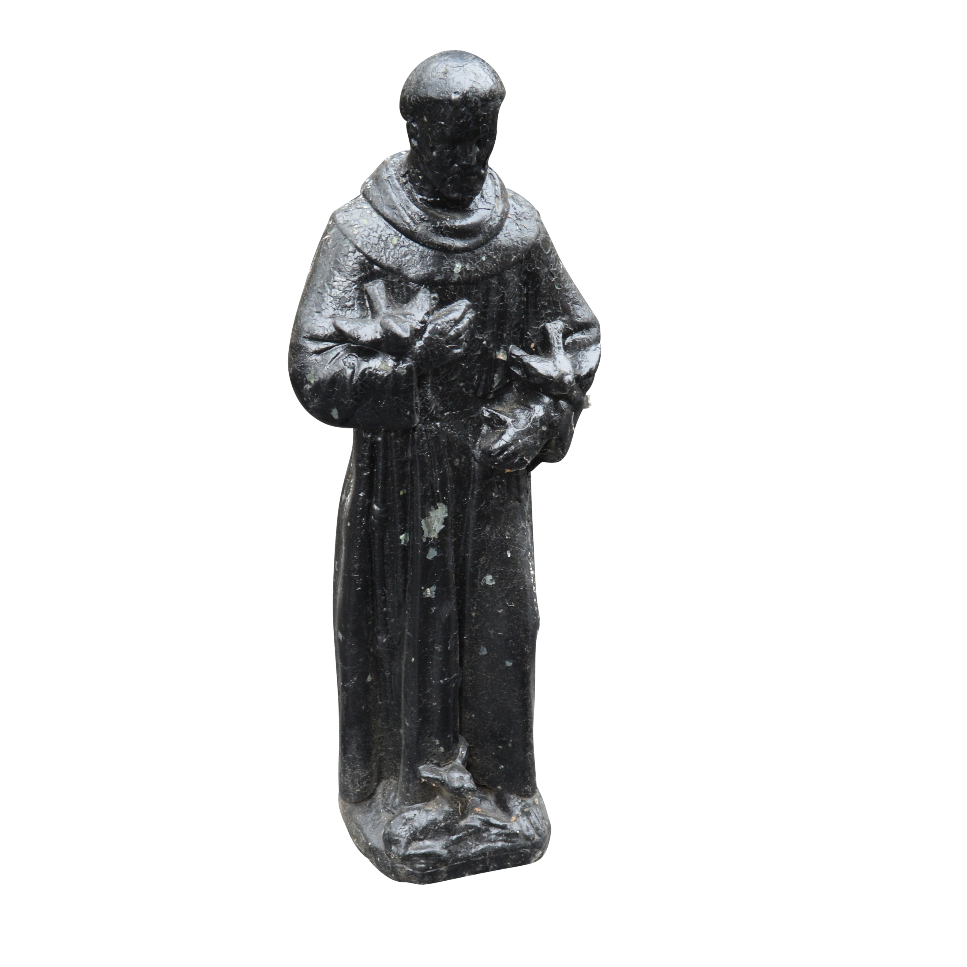 St Francis Painted Concrete Garden Statue