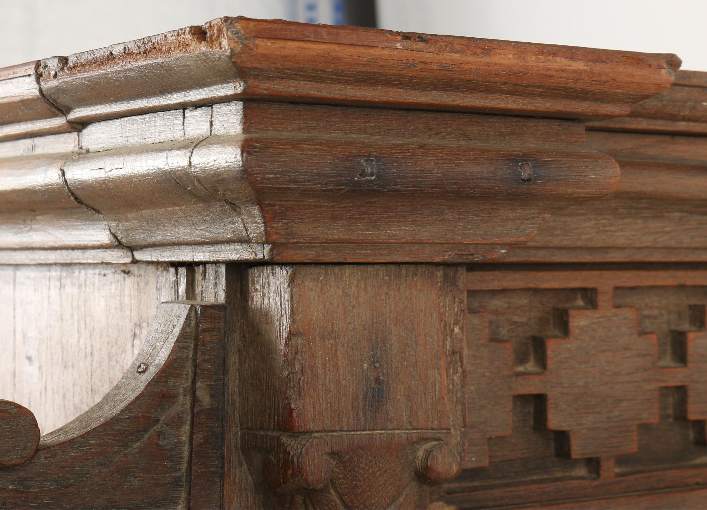 Aesthetic Movement Oak Bookcase with Inset Tiles, Late 19th Century