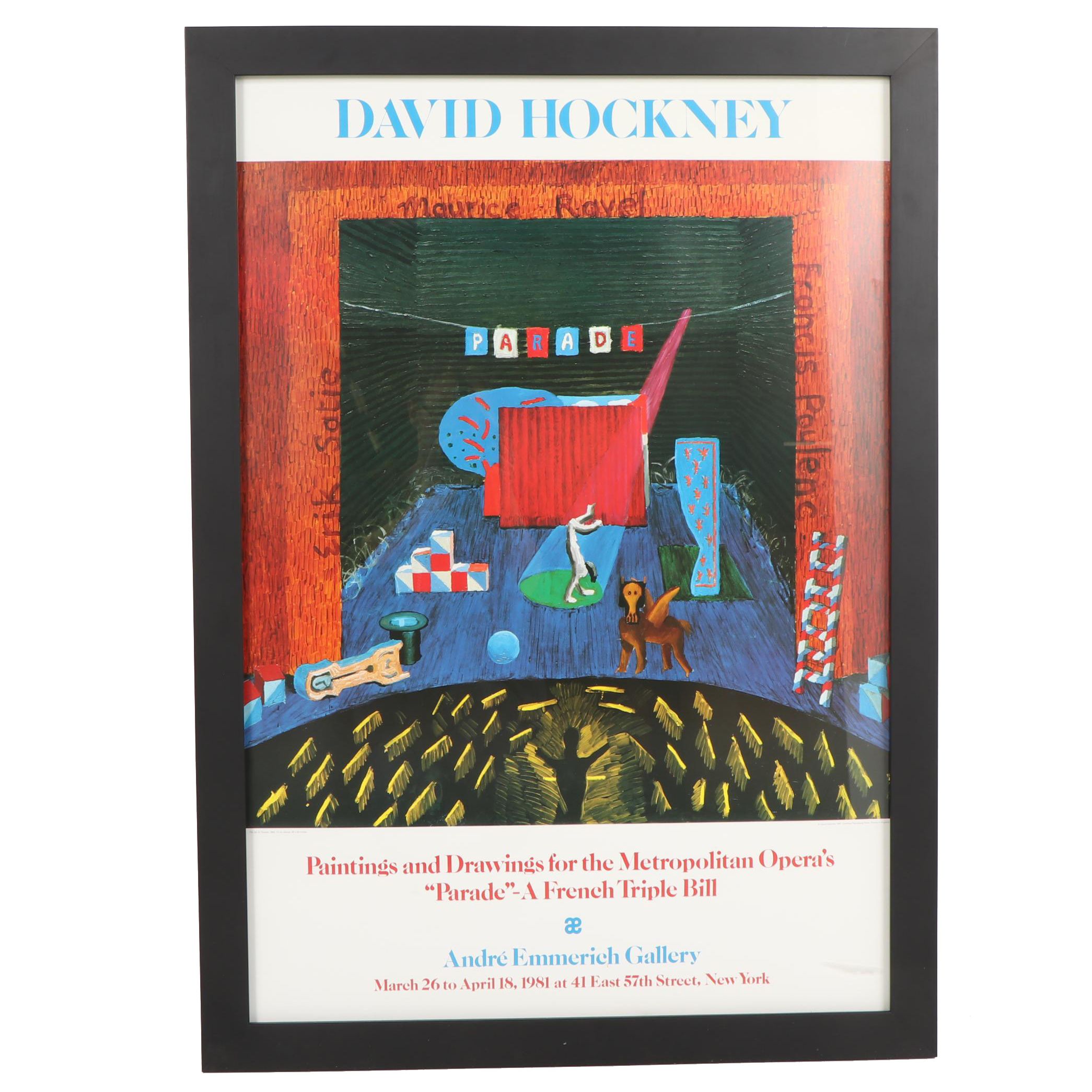 David Hockney 1981 Exhibition Poster for Metropolitan Opera