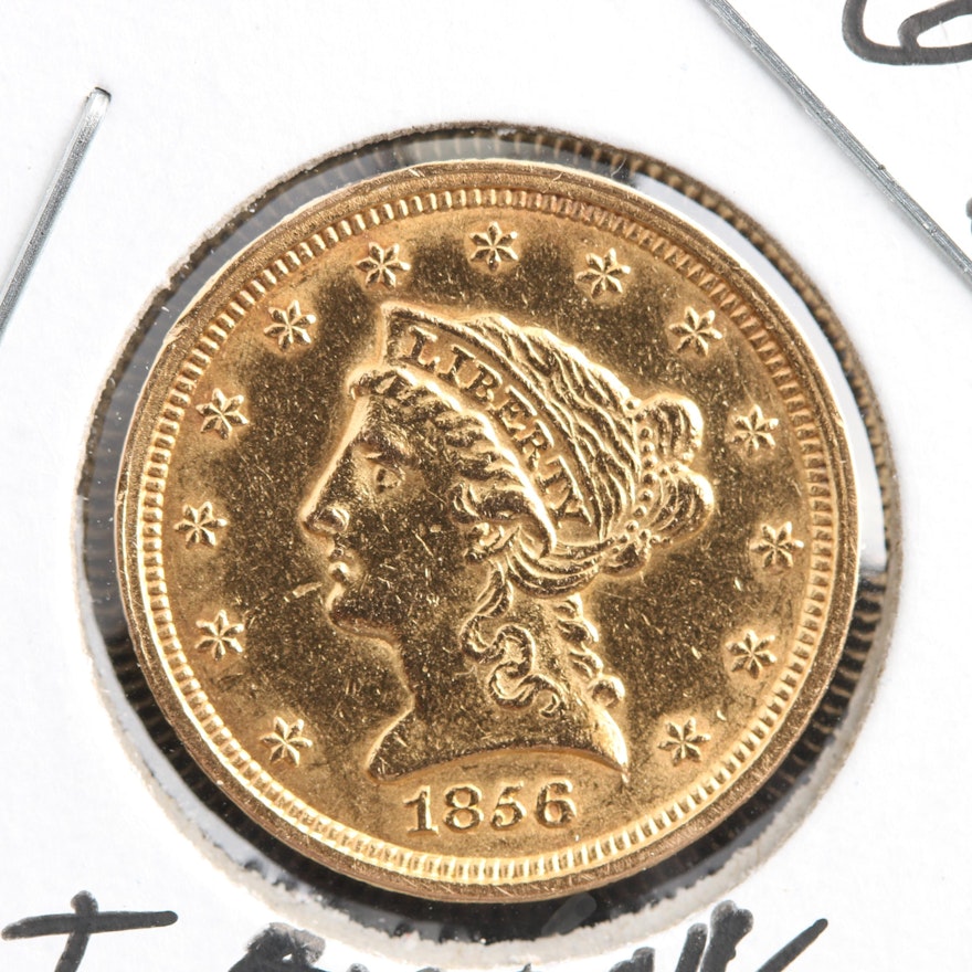 1856 Liberty Head $2.50 Gold Quarter Eagle