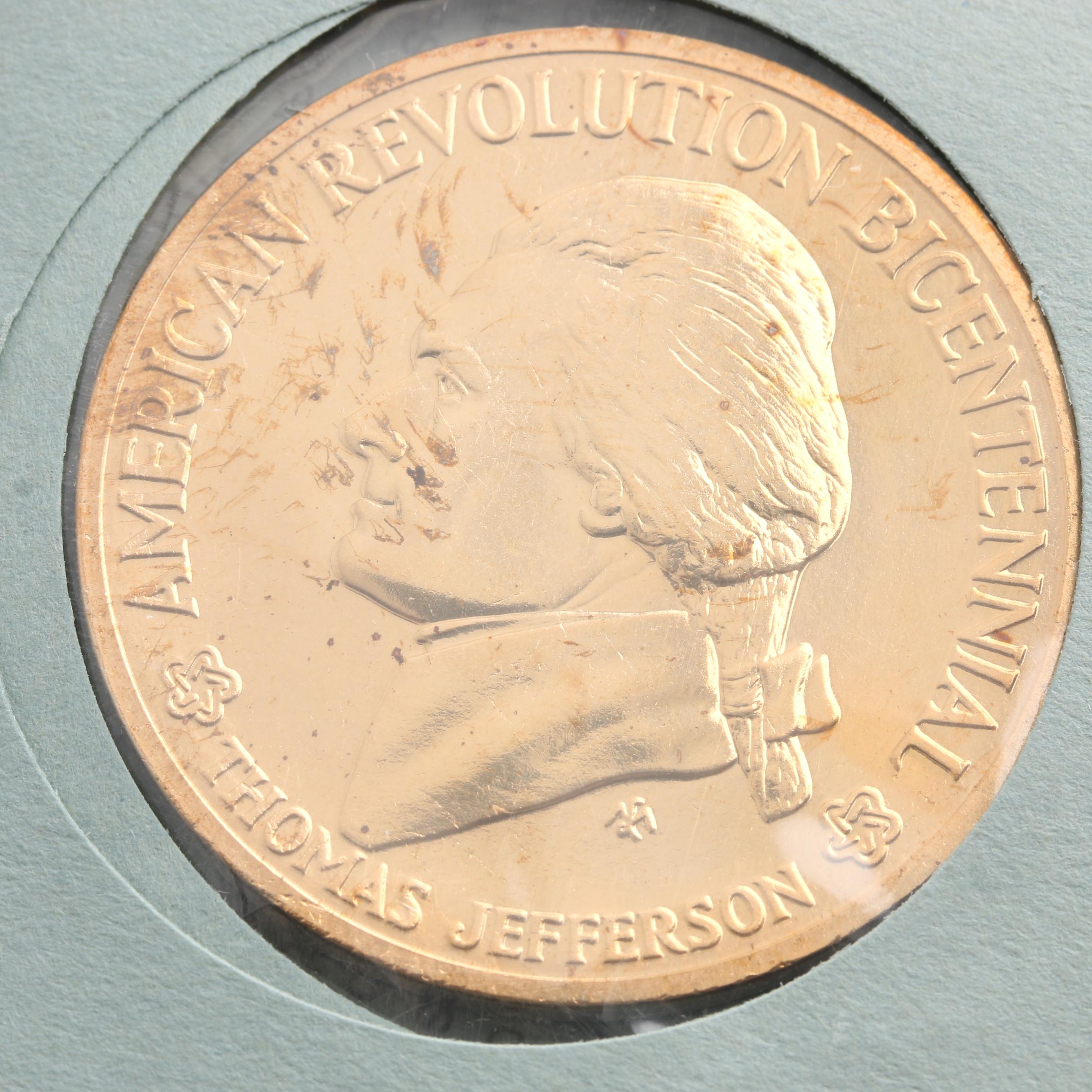 1976 Bicentennial First Day Cover With A Commemorative Medal