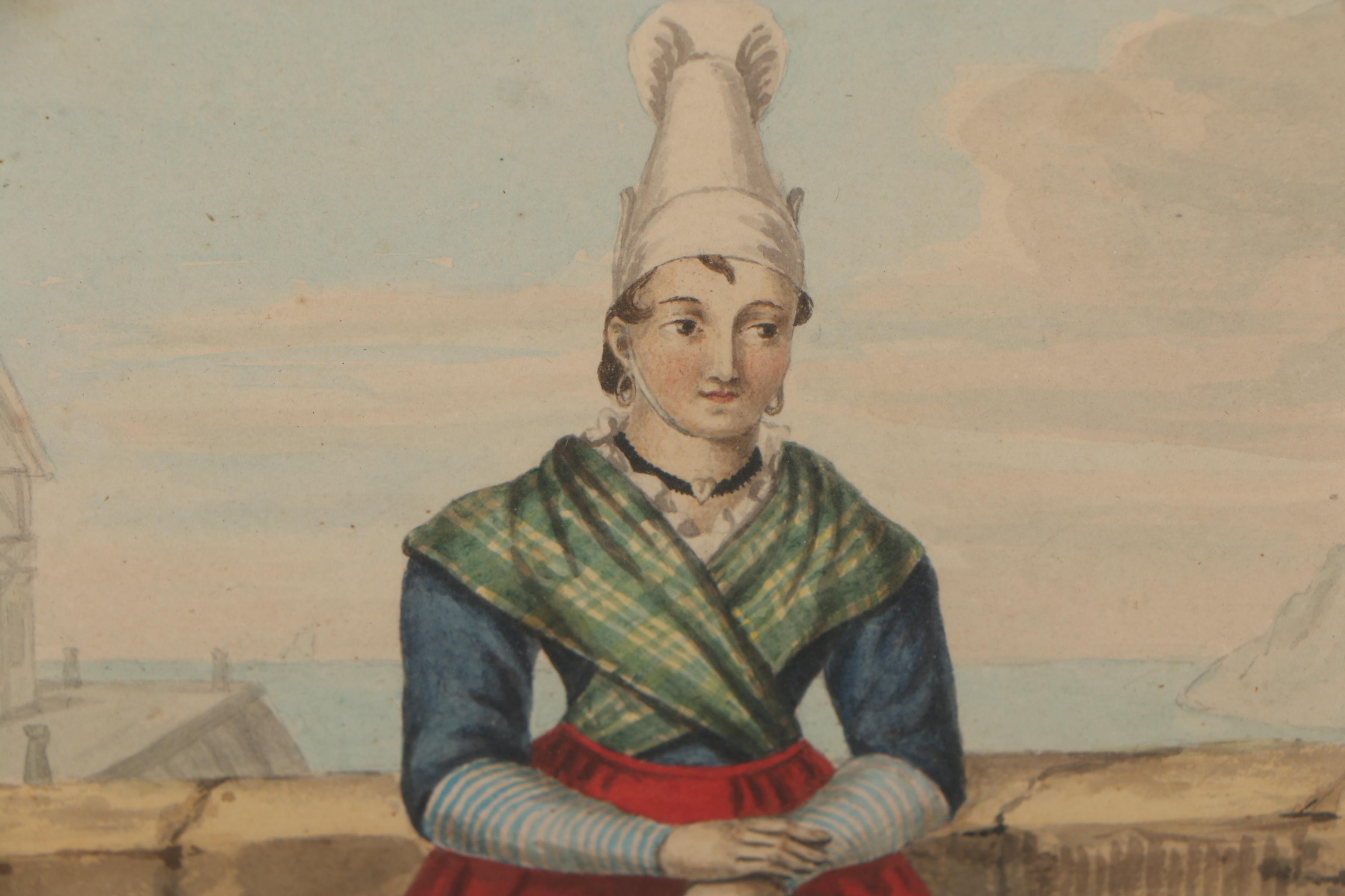 Watercolor Painting in the Manner of Louis Marie Lante