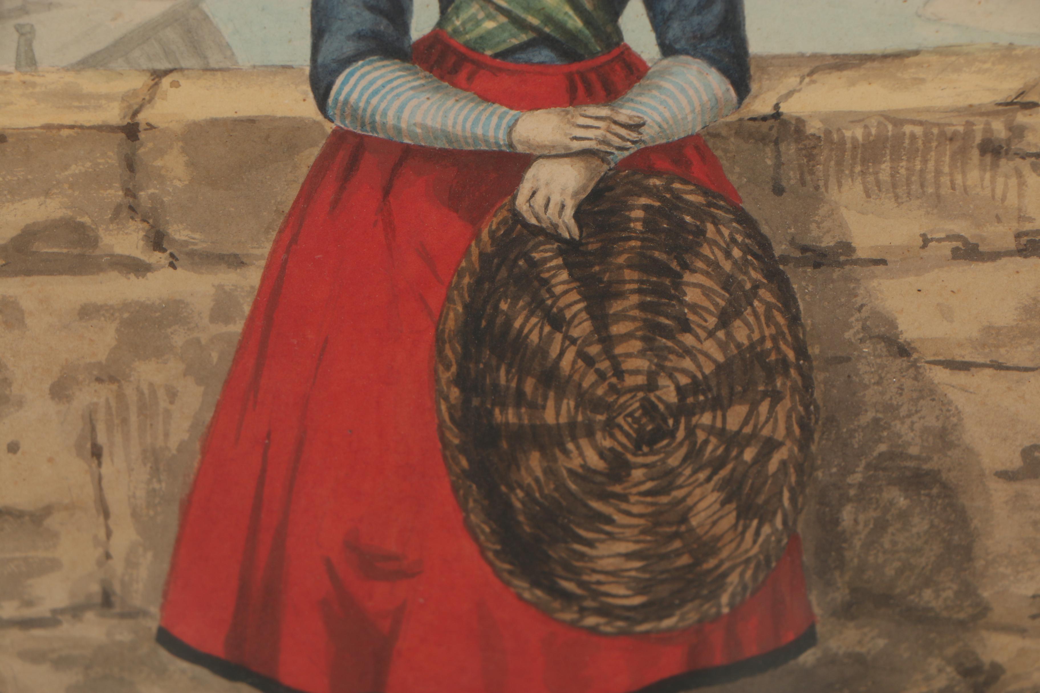 Watercolor Painting in the Manner of Louis Marie Lante