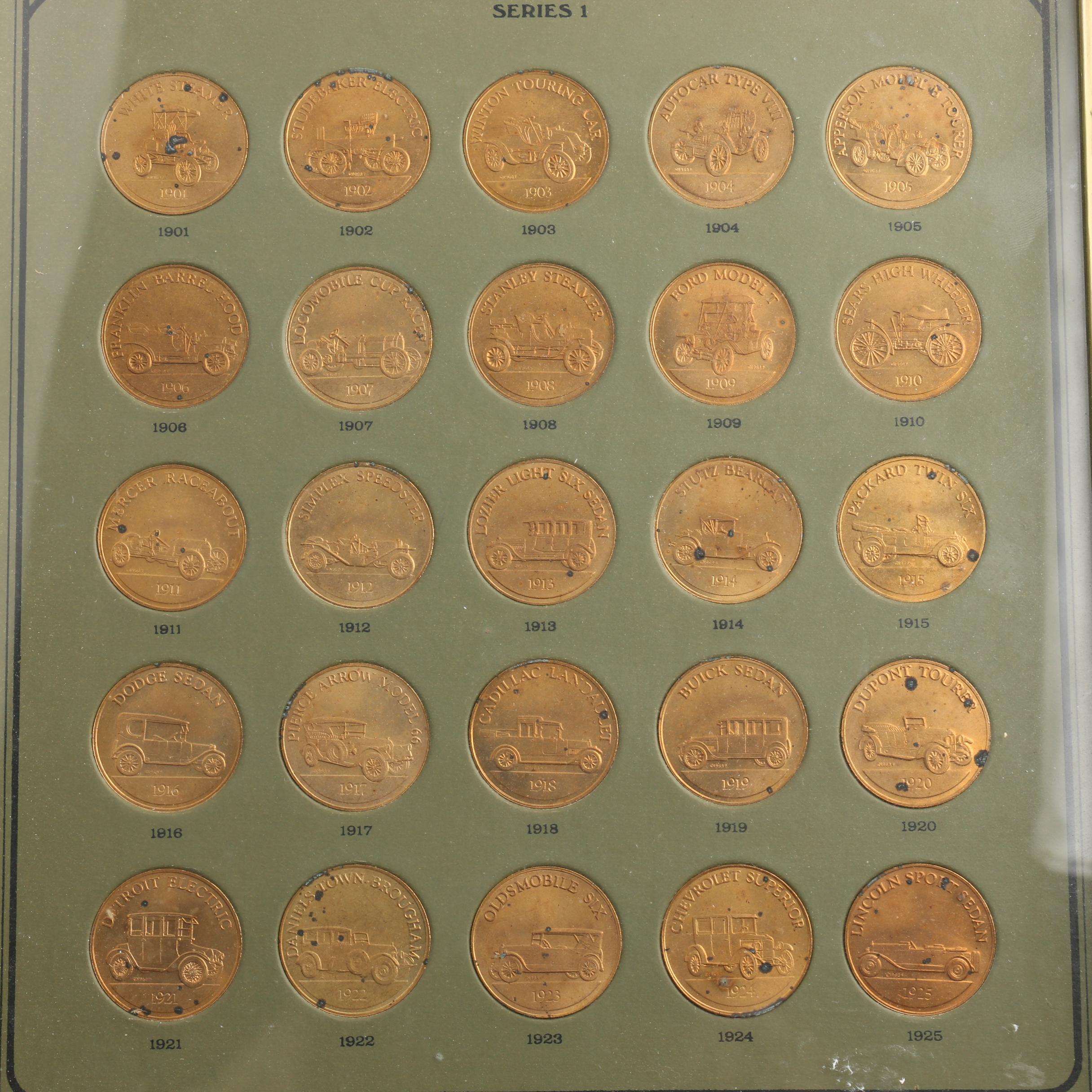 "Antique Car Coin Collection" Franklin Mint Coin Set