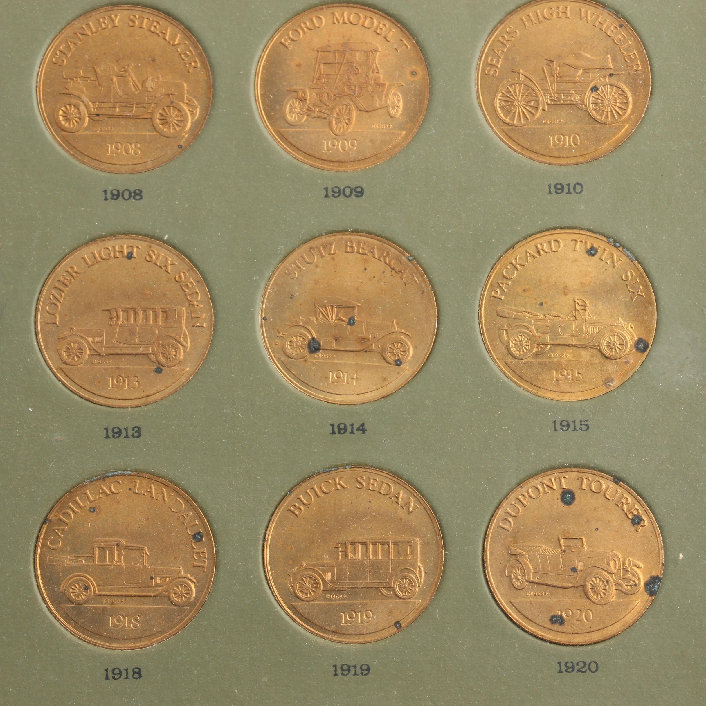 "Antique Car Coin Collection" Franklin Mint Coin Set