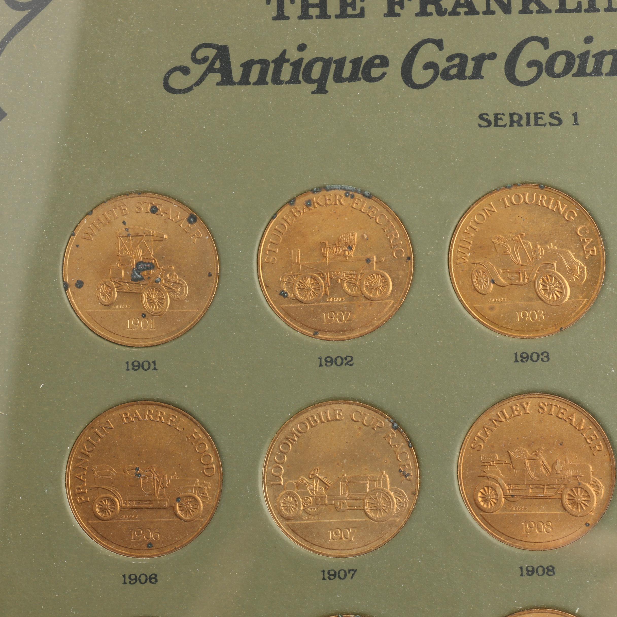 "Antique Car Coin Collection" Franklin Mint Coin Set