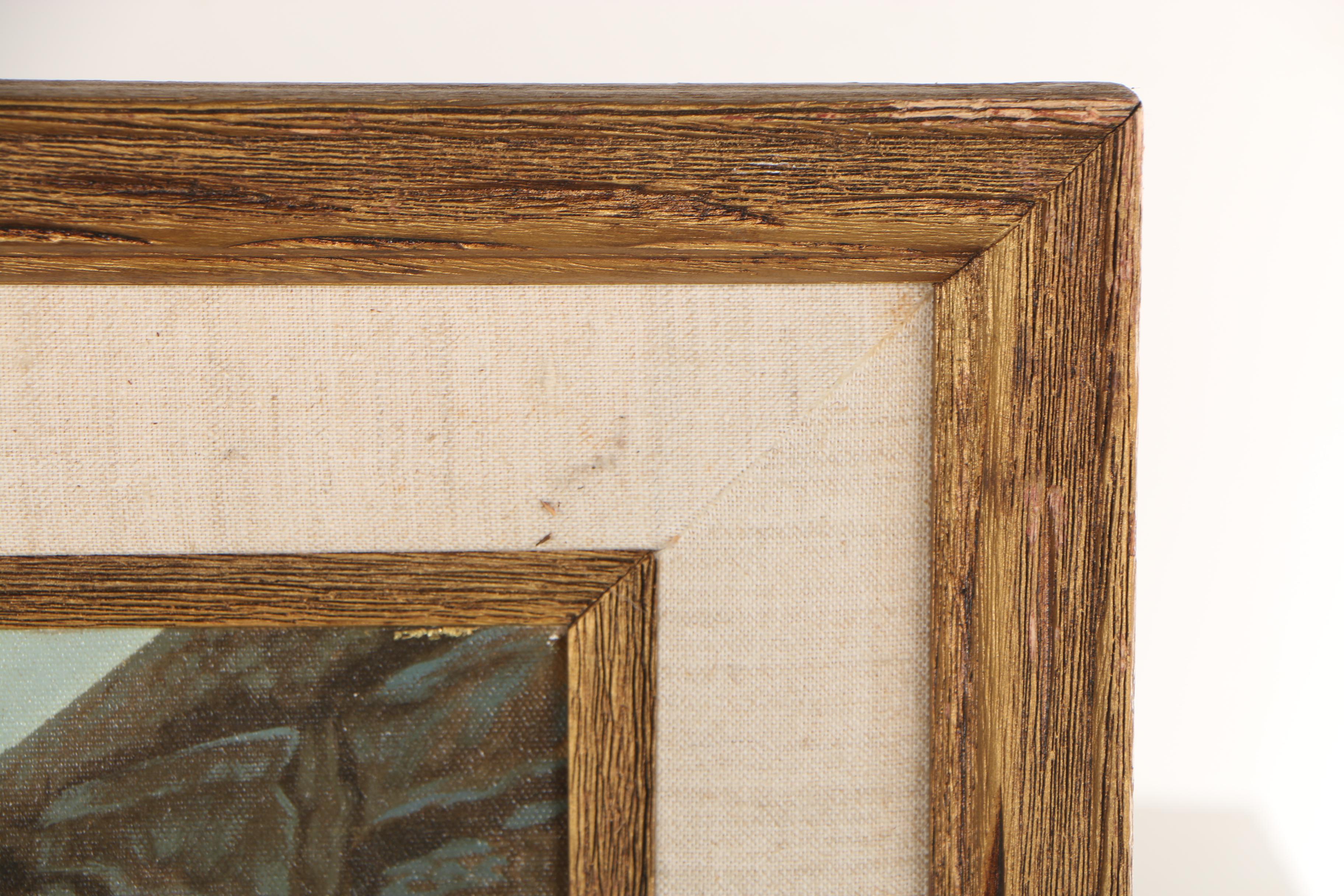 Walter Skyeagle Oil Painting of Native American Hunting Scene