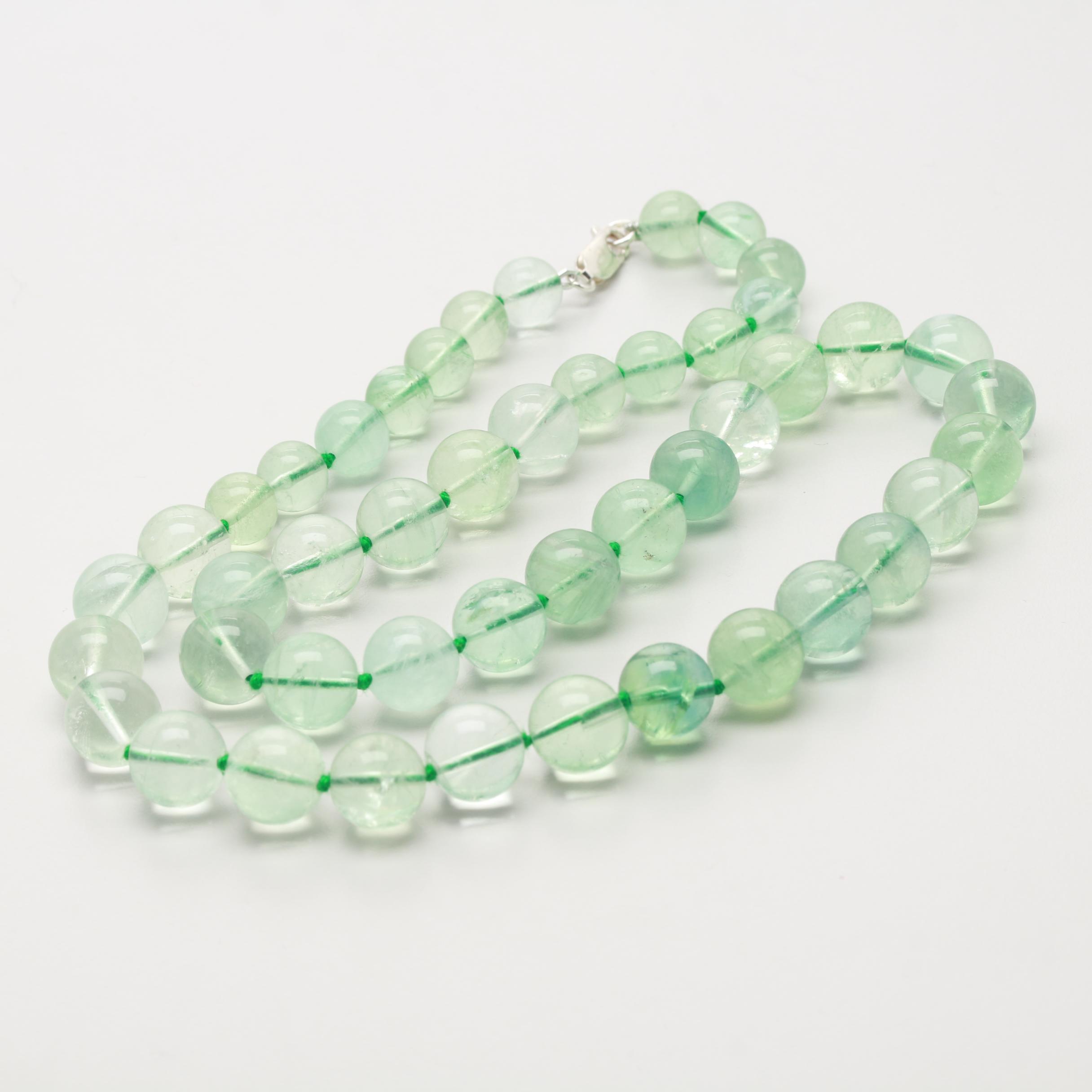 Sterling Silver Quartz Necklace with Expandable Bracelet