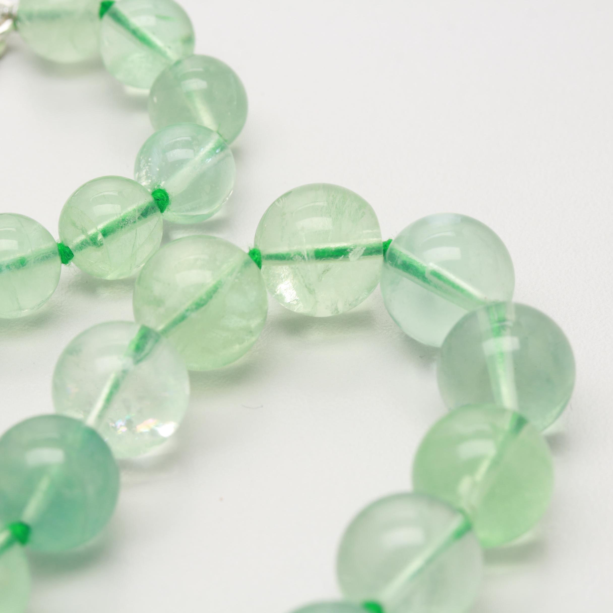 Sterling Silver Quartz Necklace with Expandable Bracelet