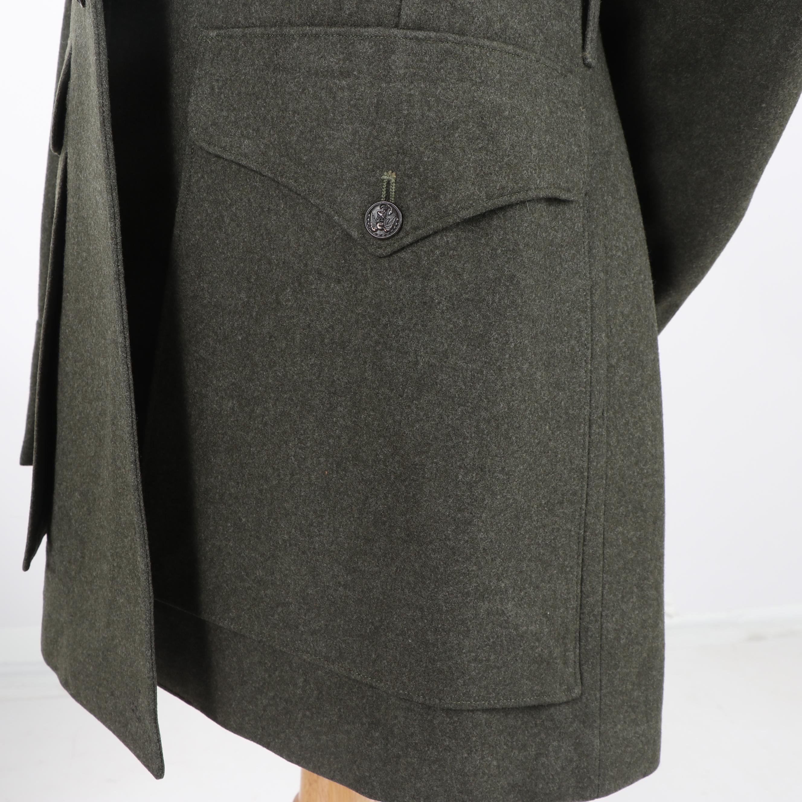 United States Marine PFC Rank Overcoat with Garrison Cap and Belt Buckle