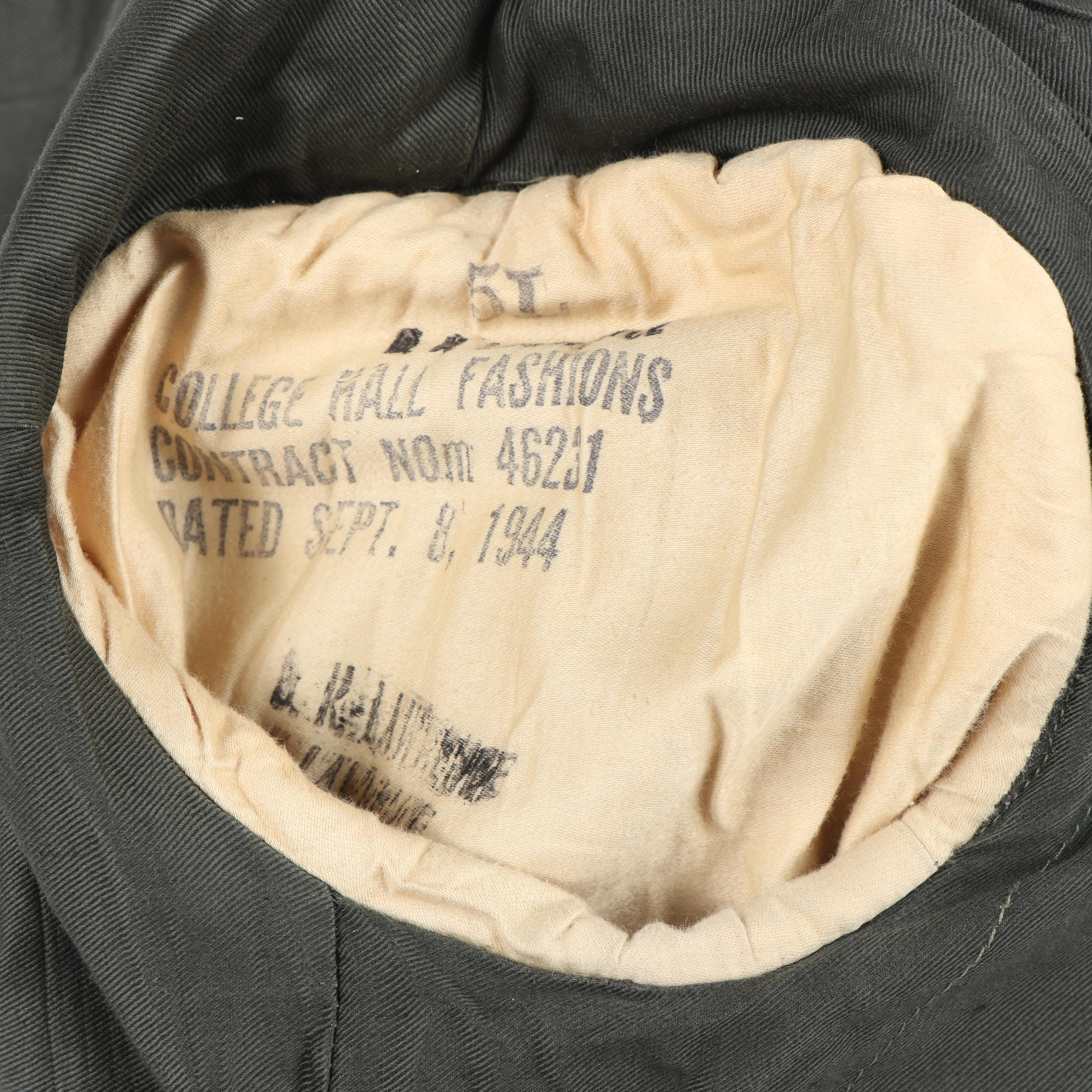 United States Marine PFC Rank Overcoat with Garrison Cap and Belt Buckle