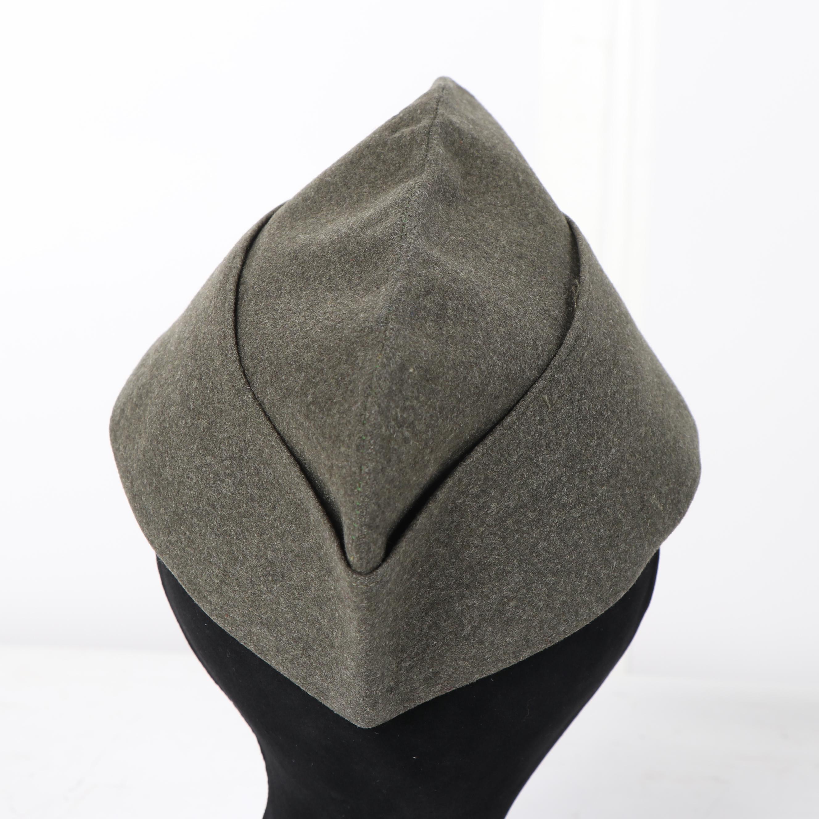 United States Marine PFC Rank Overcoat with Garrison Cap and Belt Buckle