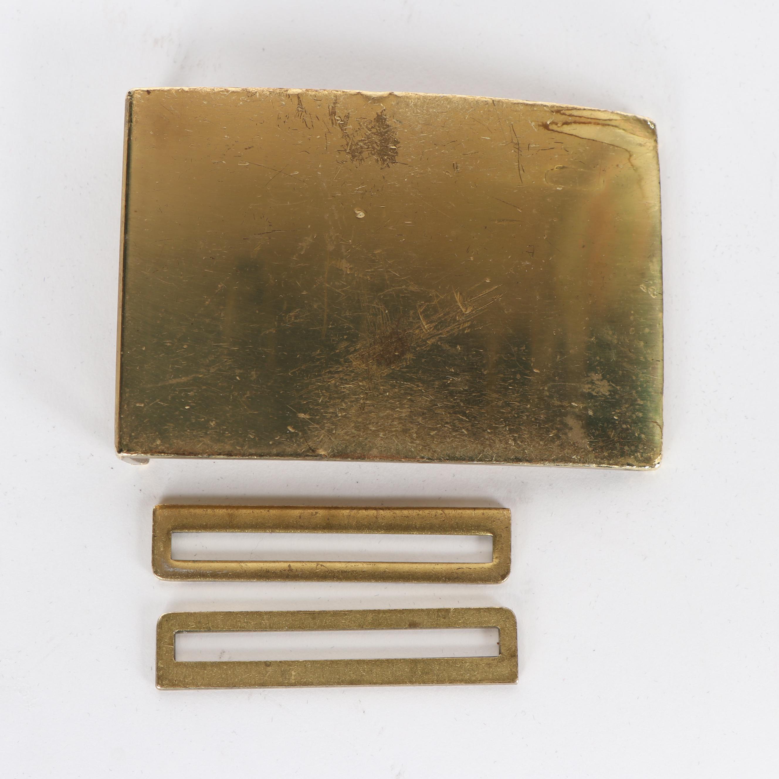 United States Marine PFC Rank Overcoat with Garrison Cap and Belt Buckle