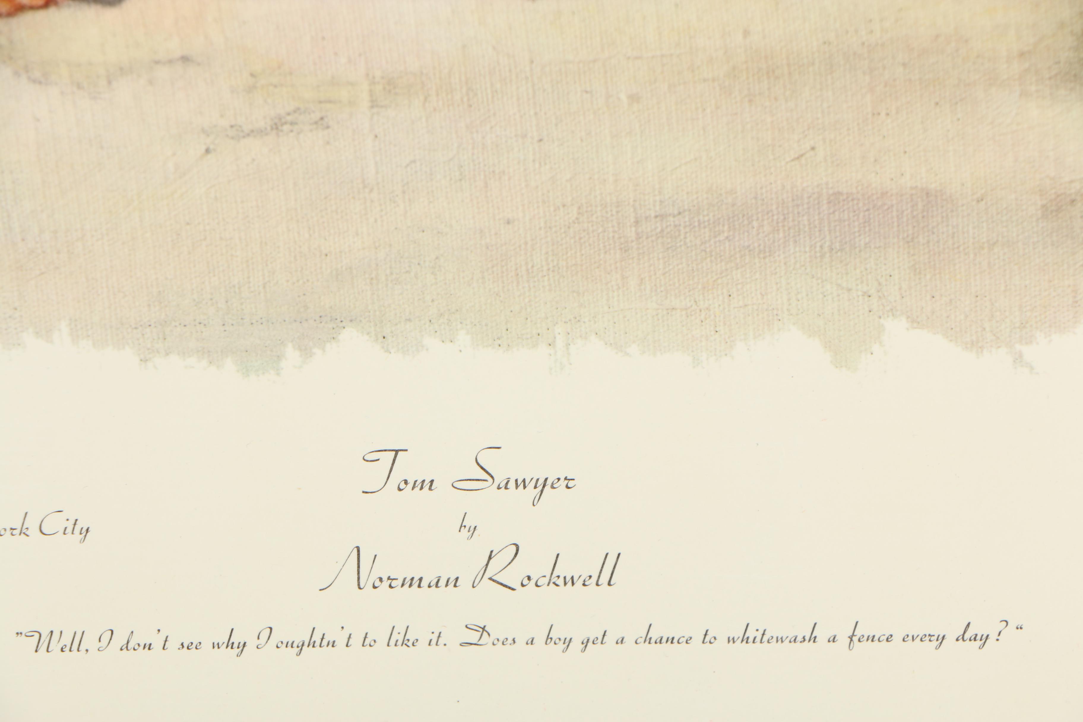 Max Jaffe Callotype after Norman Rockwell "Tom Sawyer"