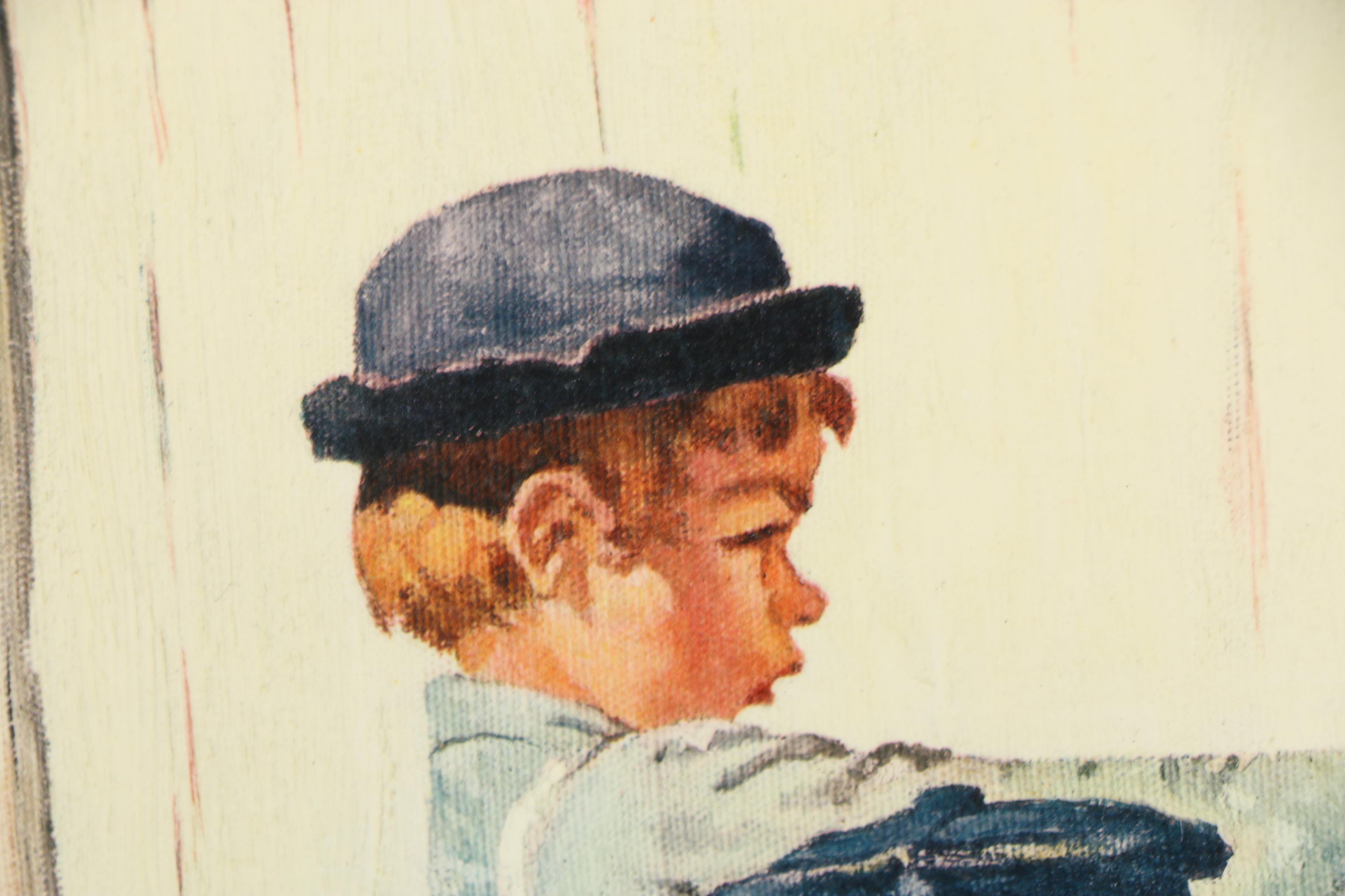 Max Jaffe Callotype after Norman Rockwell "Tom Sawyer"