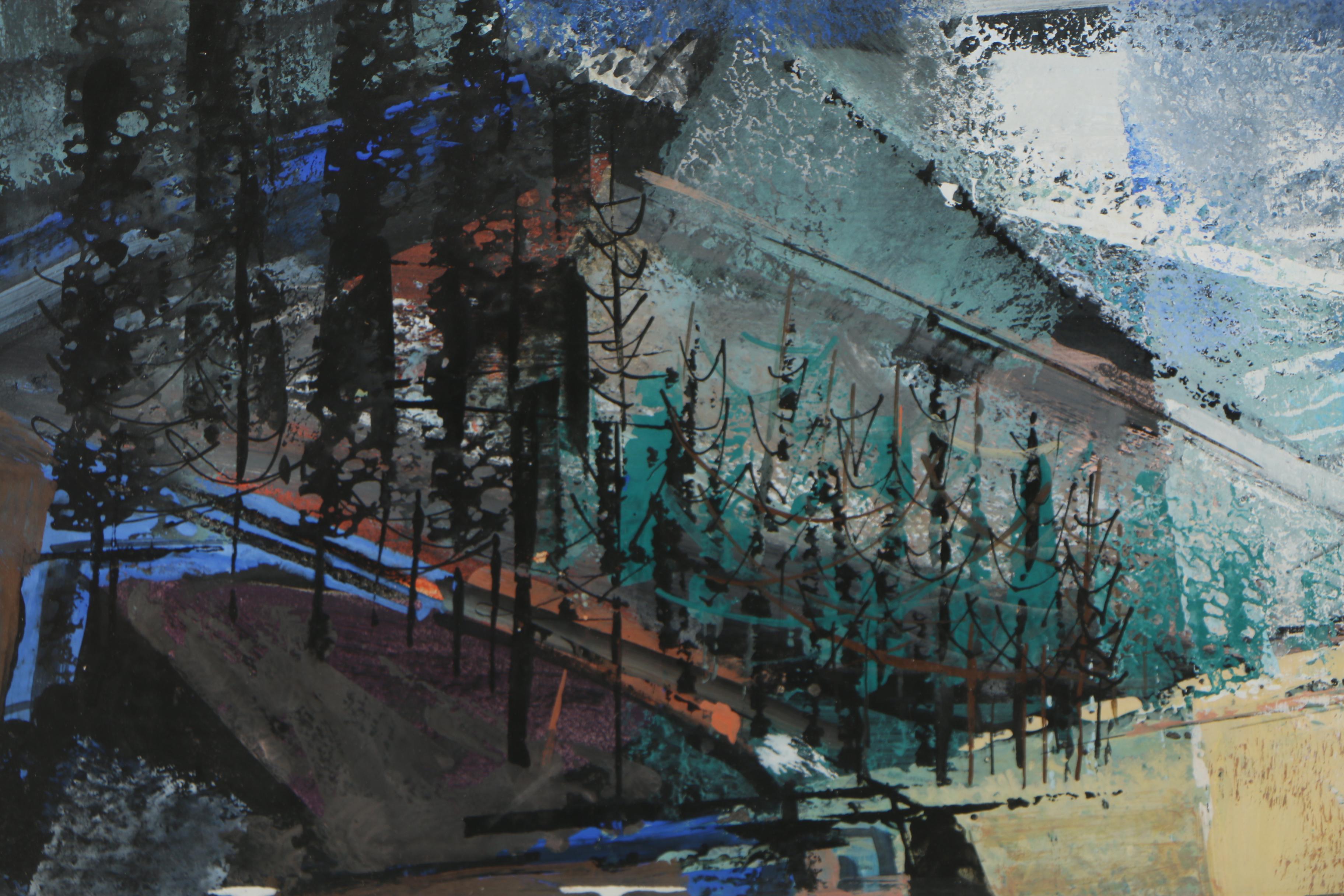 Joseph Domareki Abstract Oil Painting