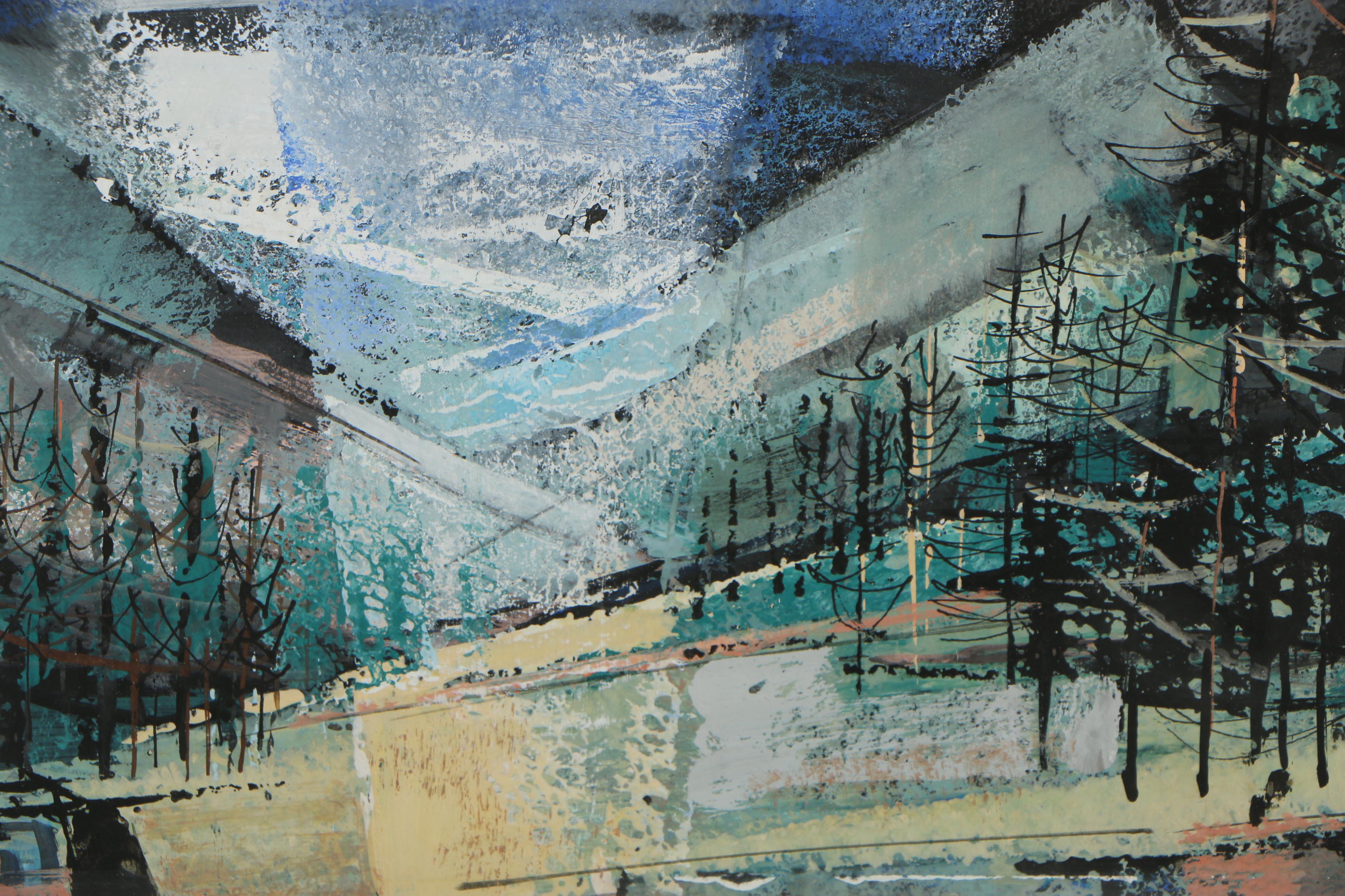 Joseph Domareki Abstract Oil Painting