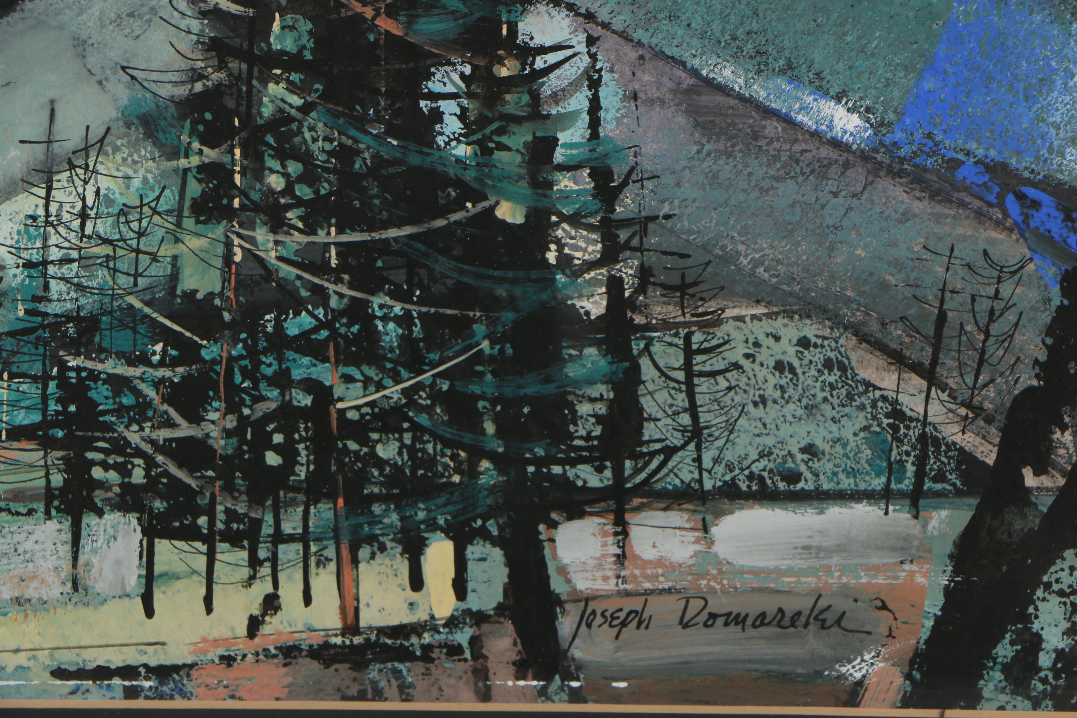 Joseph Domareki Abstract Oil Painting