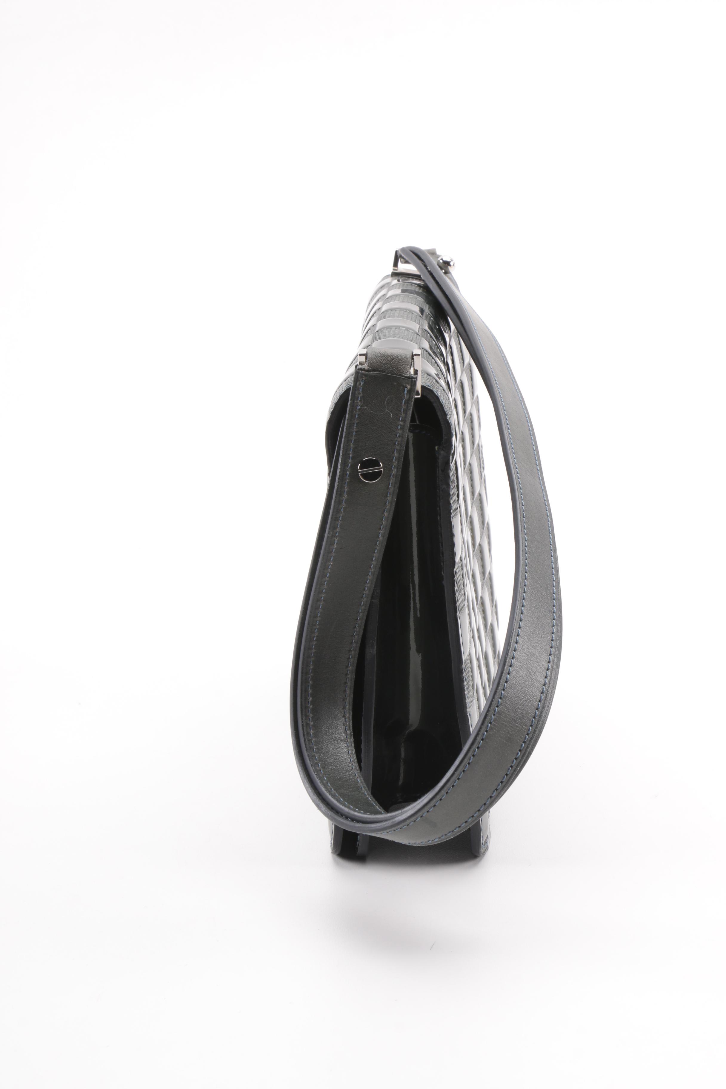 2000 Louis Vuitton Paris Green Damier Vernis Cabaret Bag