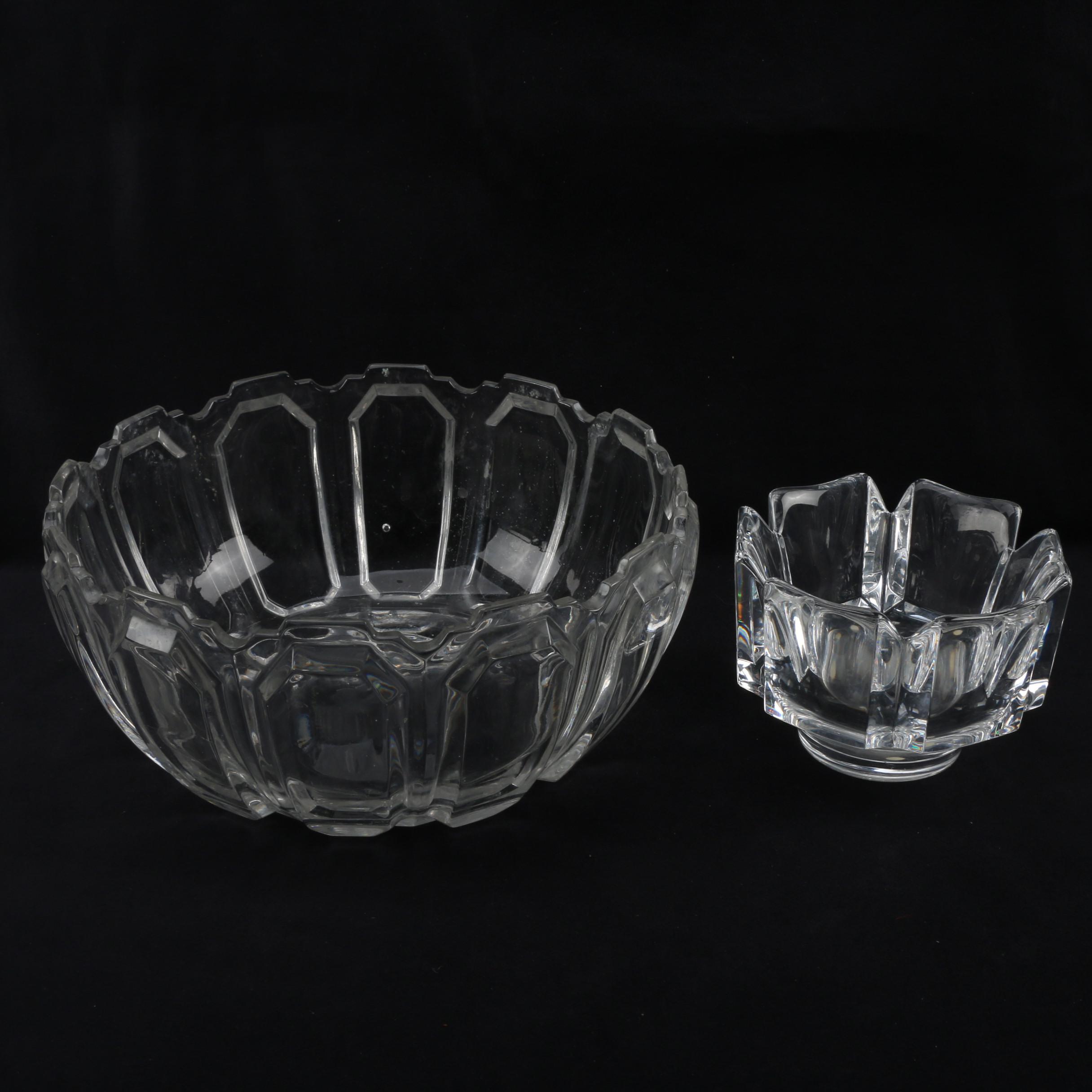 Crystal Bowl with Orrefors "Corona" Medium Bowl