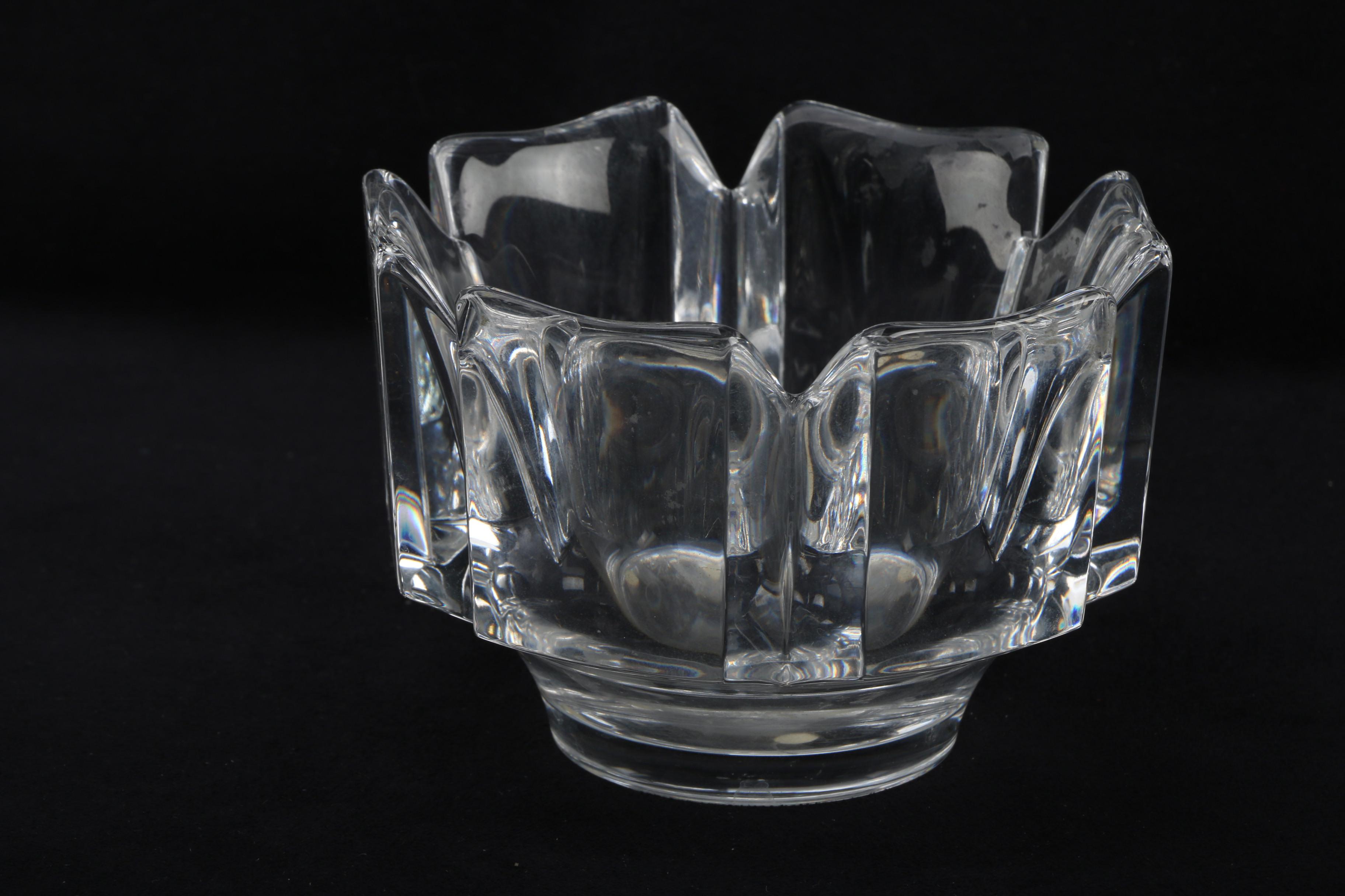 Crystal Bowl with Orrefors "Corona" Medium Bowl