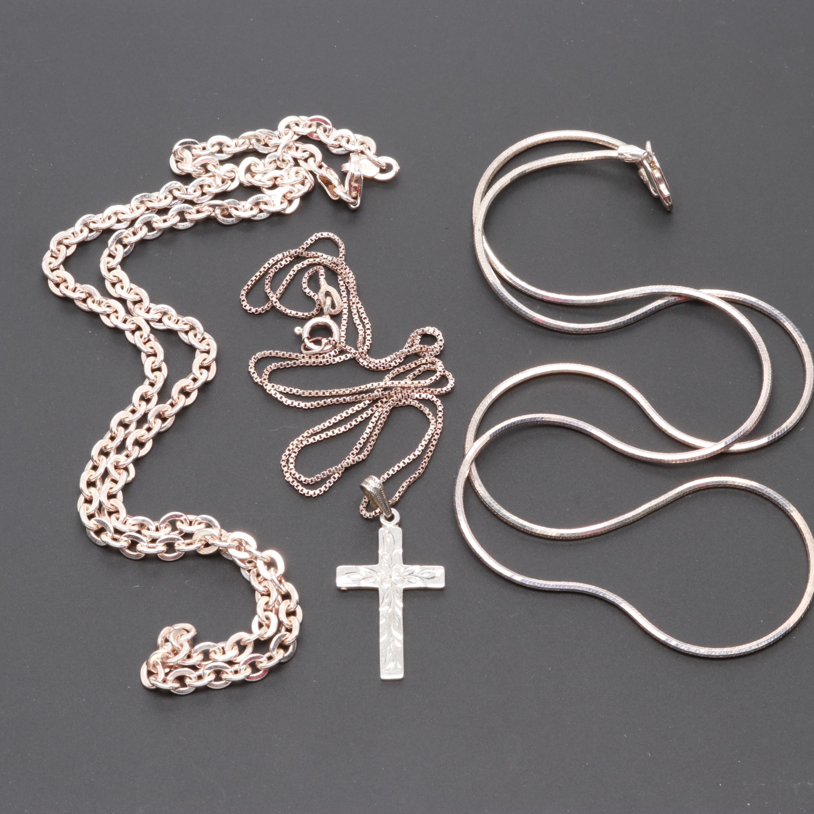 Assortment of Sterling Silver Jewelry Including Glass Accents