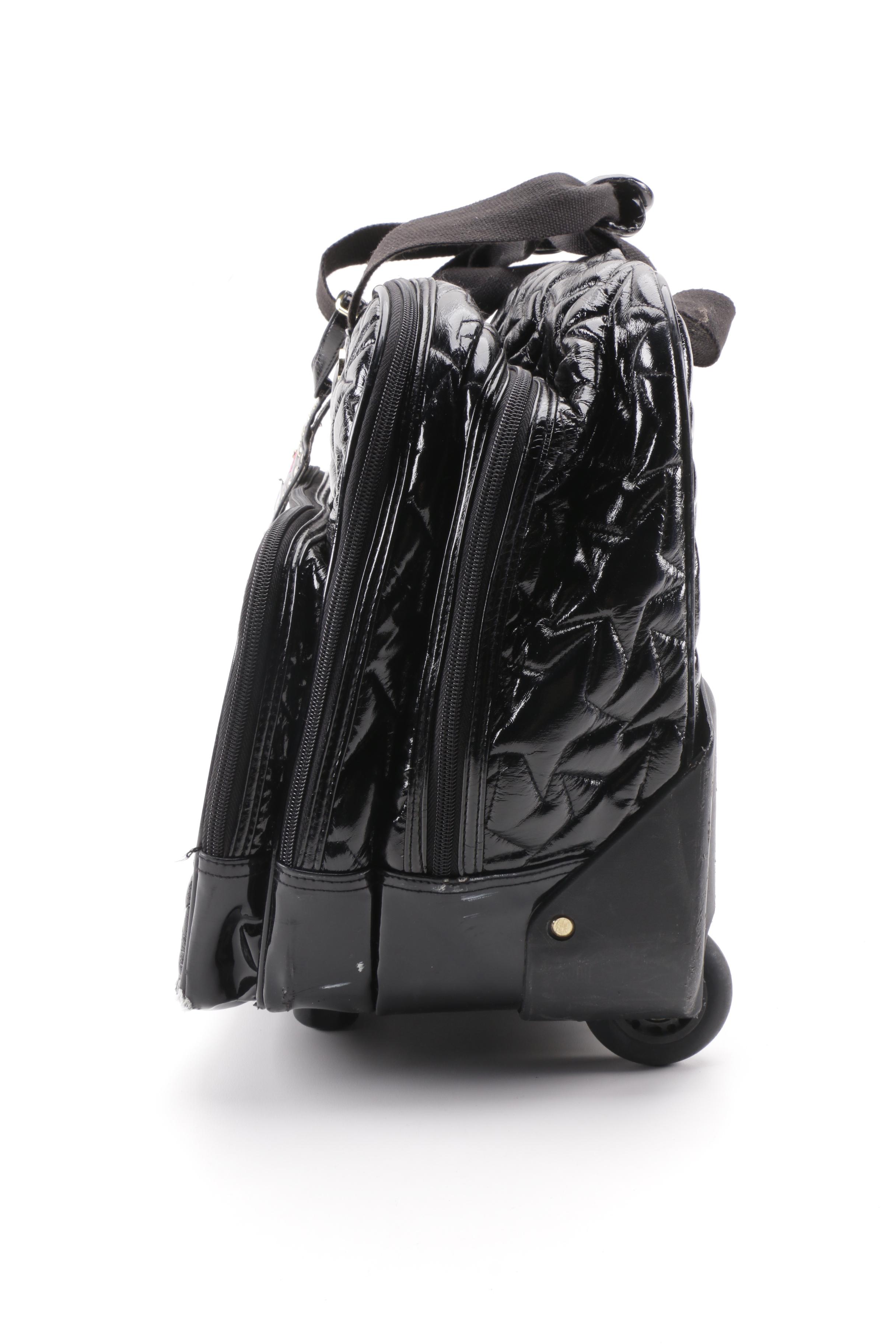 Betsey Johnson Betseyville Rolling Briefcase Weekender Bag