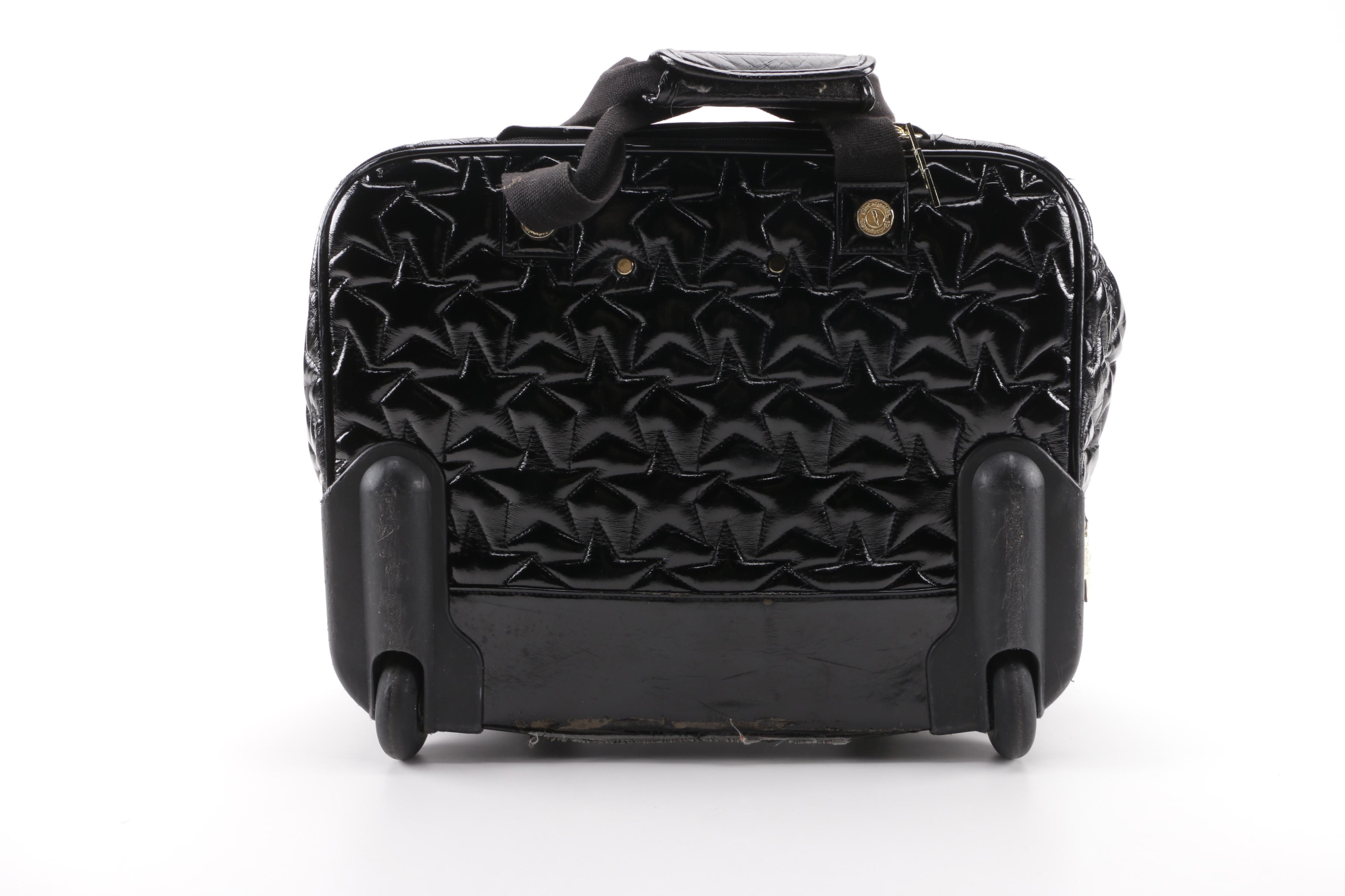 Betsey Johnson Betseyville Rolling Briefcase Weekender Bag