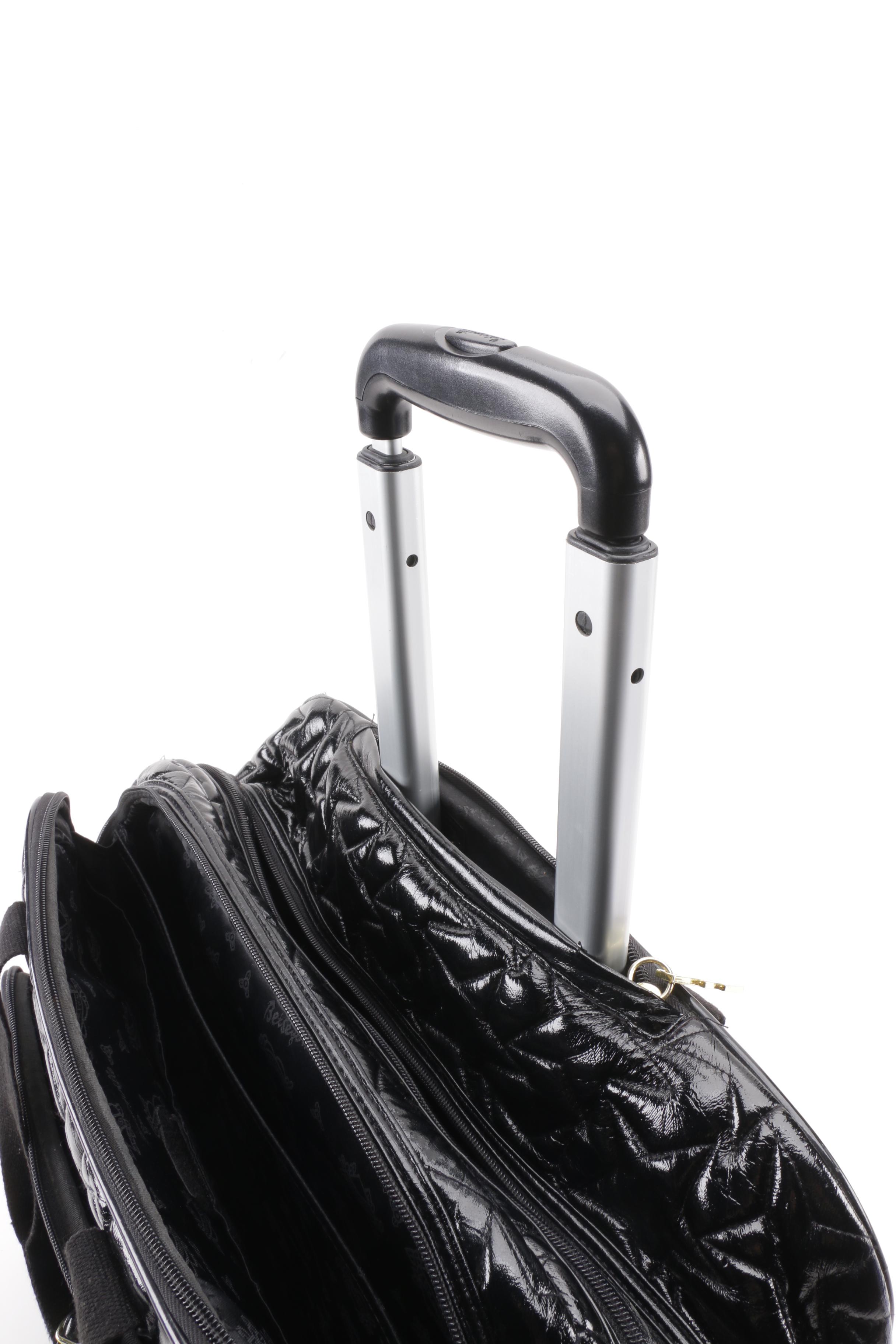 Betsey Johnson Betseyville Rolling Briefcase Weekender Bag