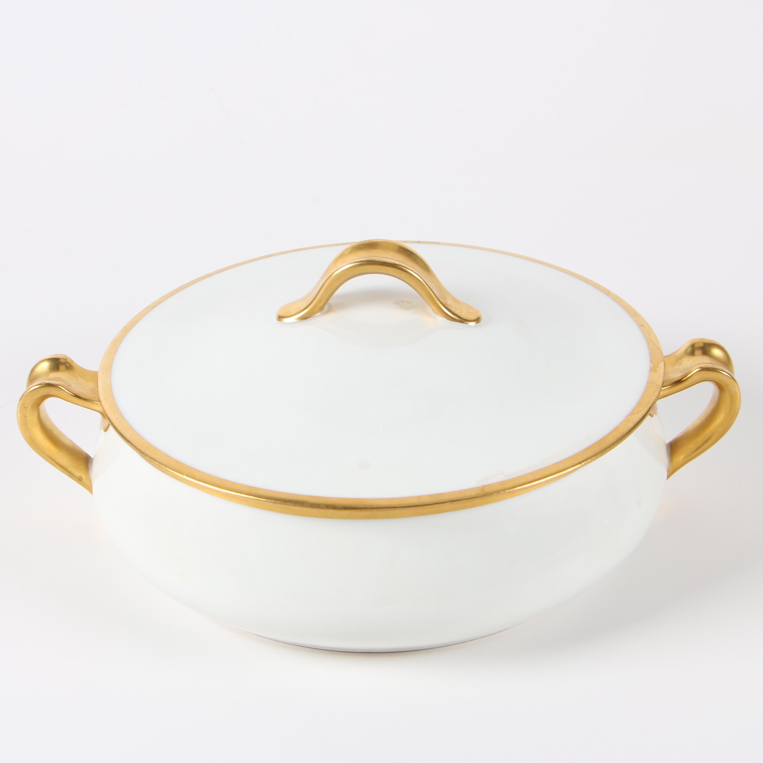 Haviland Limoges Porcelain Dinnerware with Crown Staffordshire Gravy Boat