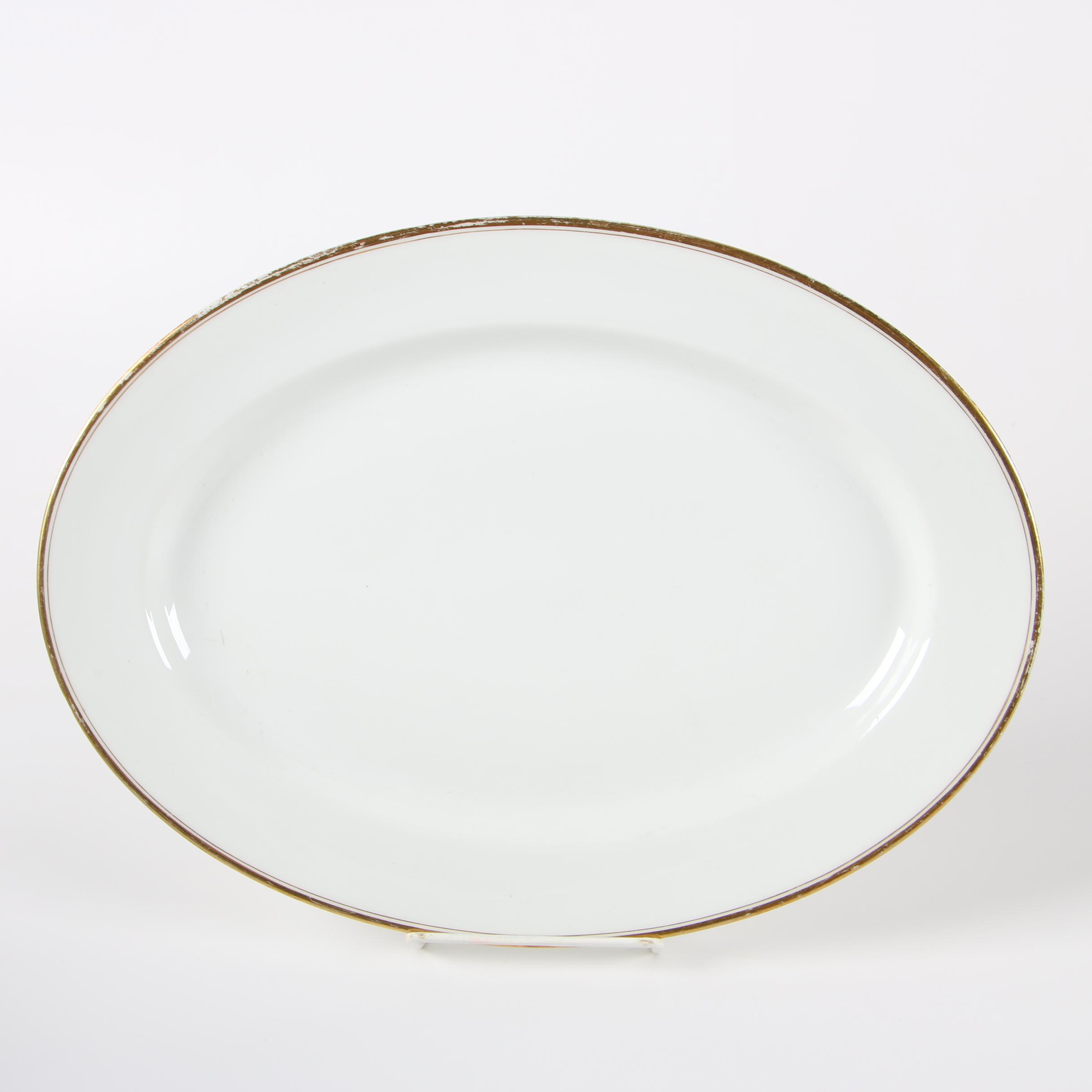 Haviland Limoges Porcelain Dinnerware with Crown Staffordshire Gravy Boat