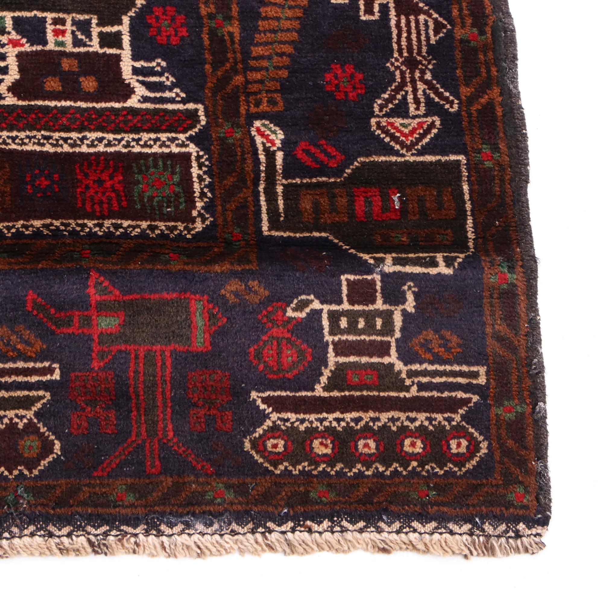 Hand-Knotted Afghani War Rug