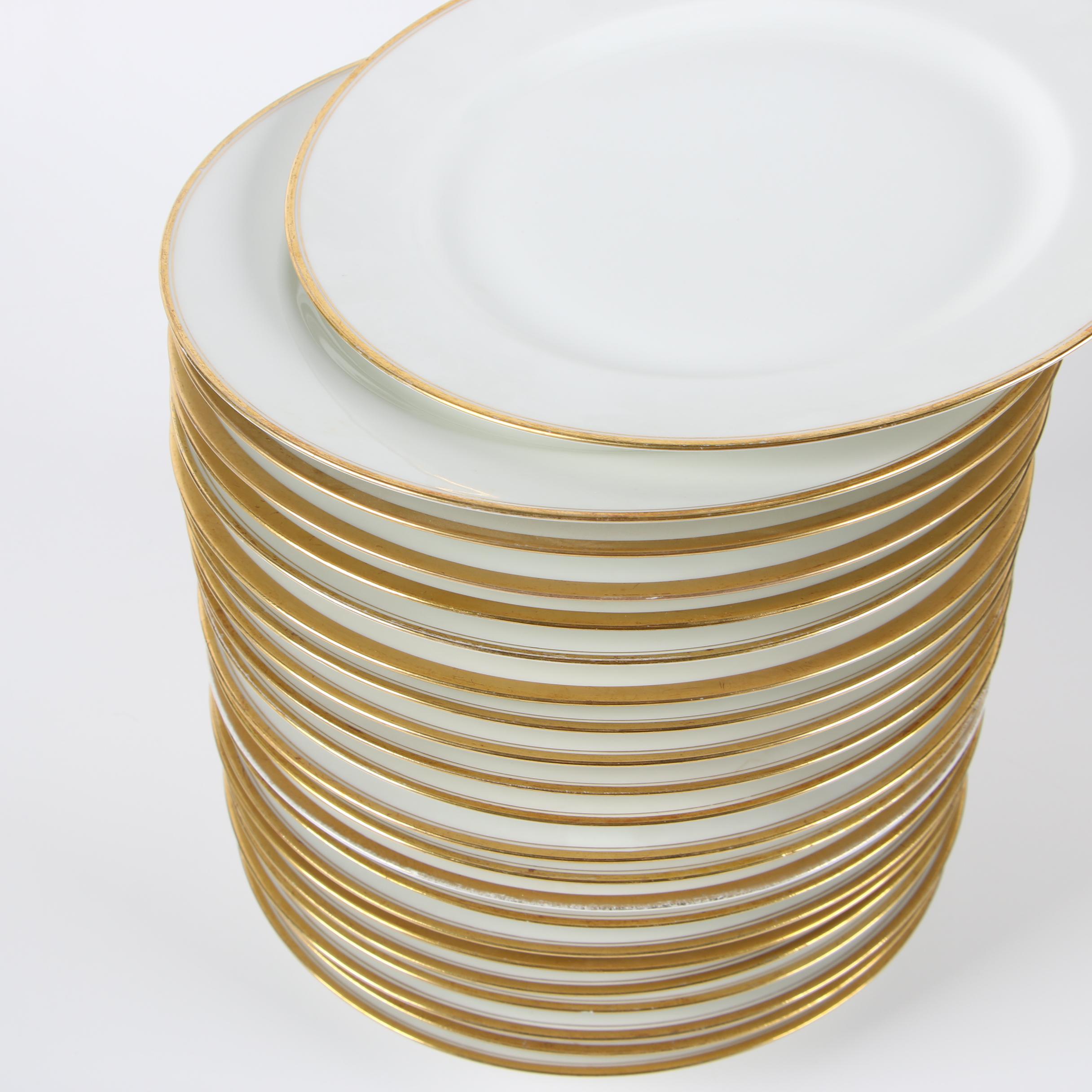 Haviland Limoges Porcelain Dinnerware with Crown Staffordshire Gravy Boat