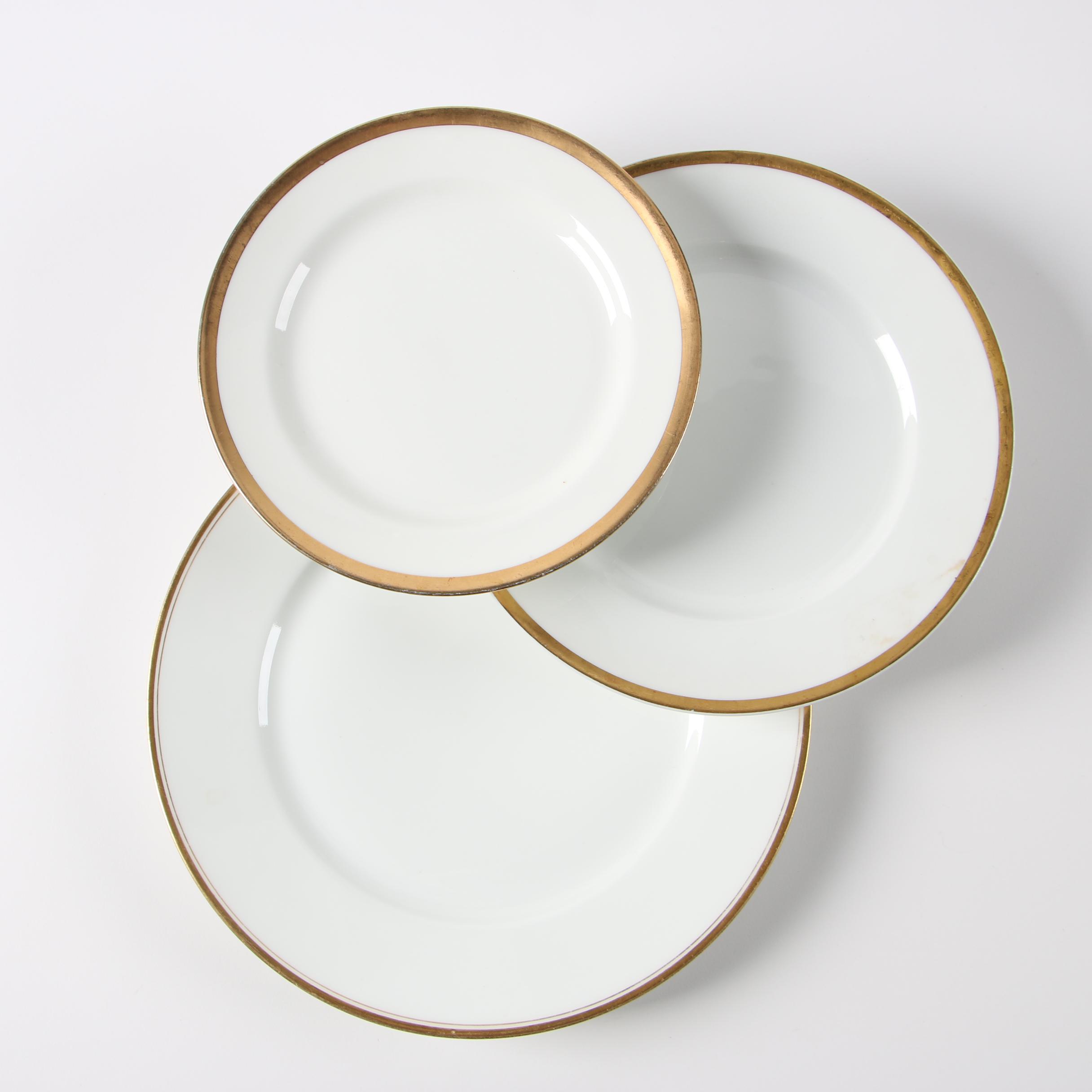 Haviland Limoges Porcelain Dinnerware with Crown Staffordshire Gravy Boat