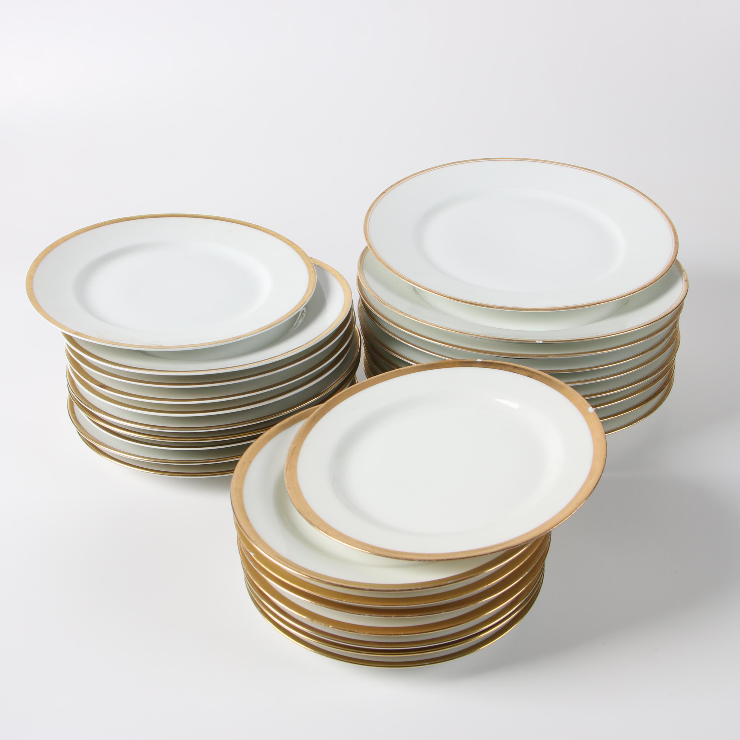 Haviland Limoges Porcelain Dinnerware with Crown Staffordshire Gravy Boat