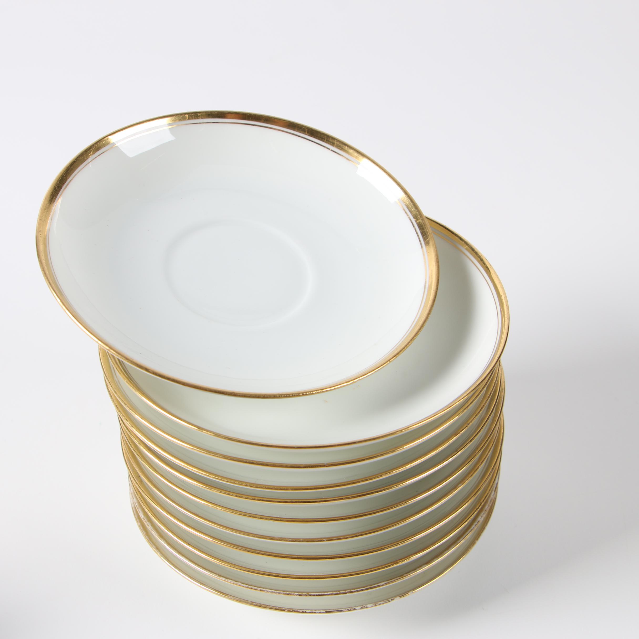 Haviland Limoges Porcelain Dinnerware with Crown Staffordshire Gravy Boat