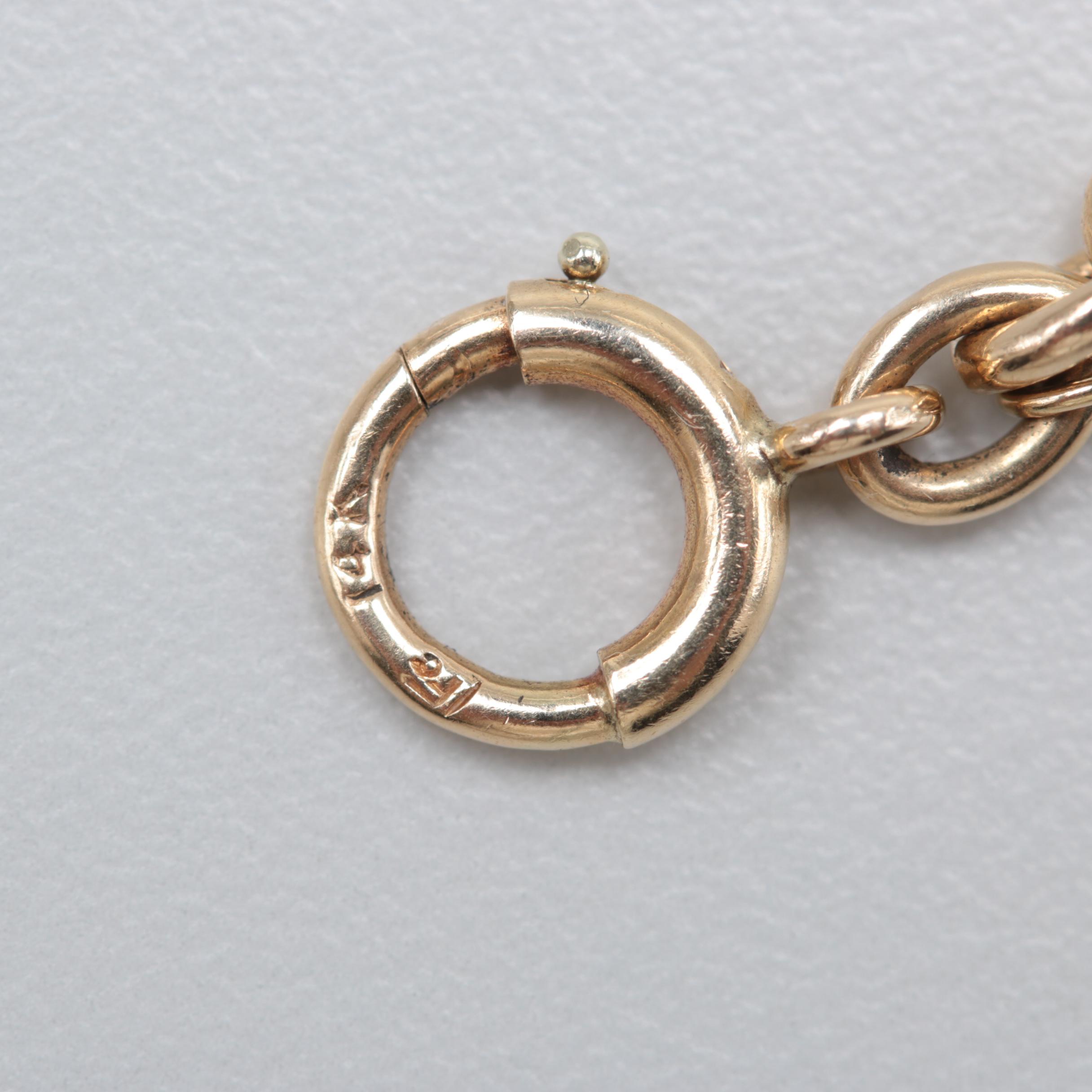 14K Yellow Gold Cultured Pearl Bracelet