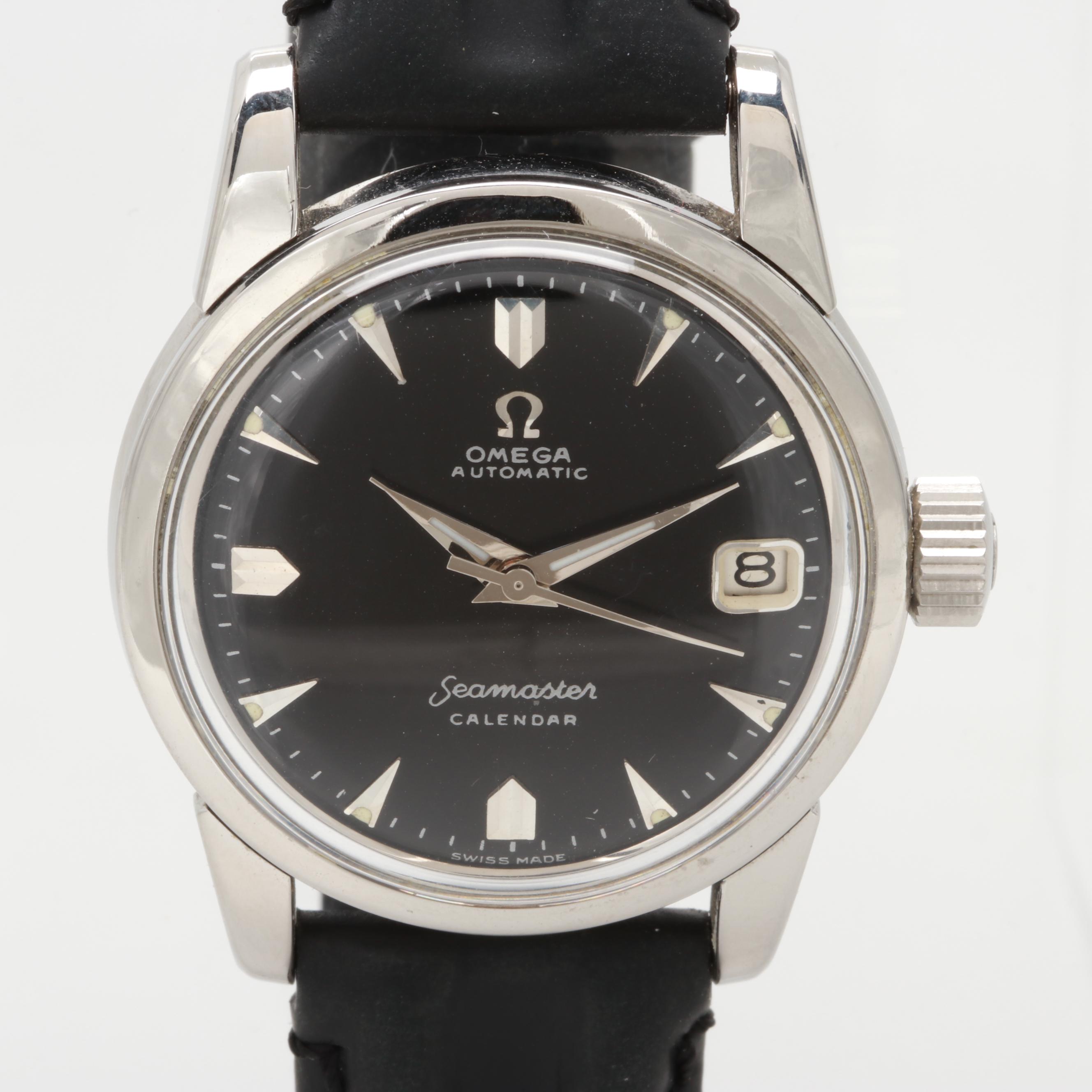 Omega Stainless Steel Seamaster Automatic Watch With Calendar, Circa 1960