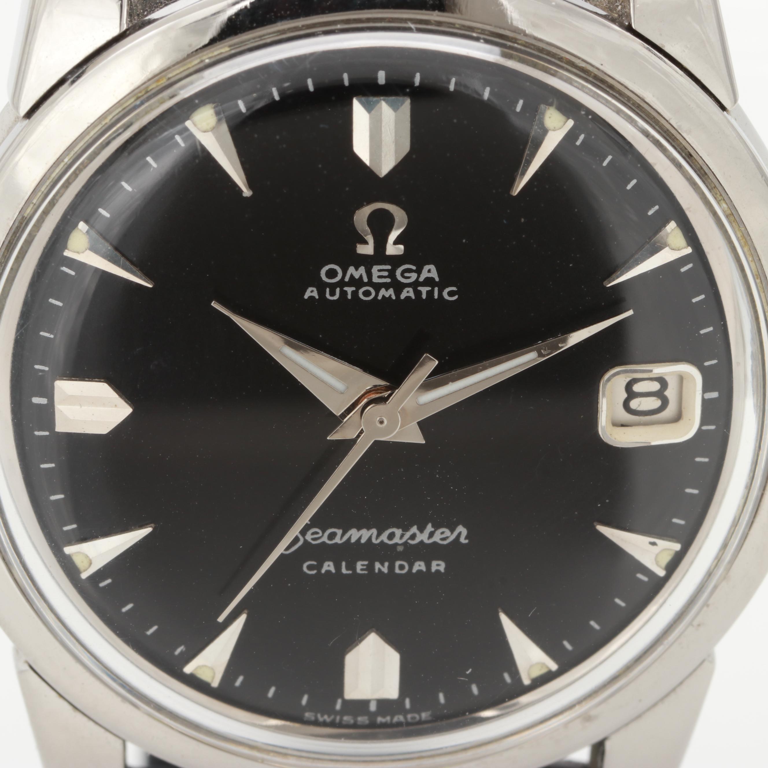 Omega Stainless Steel Seamaster Automatic Watch With Calendar, Circa 1960