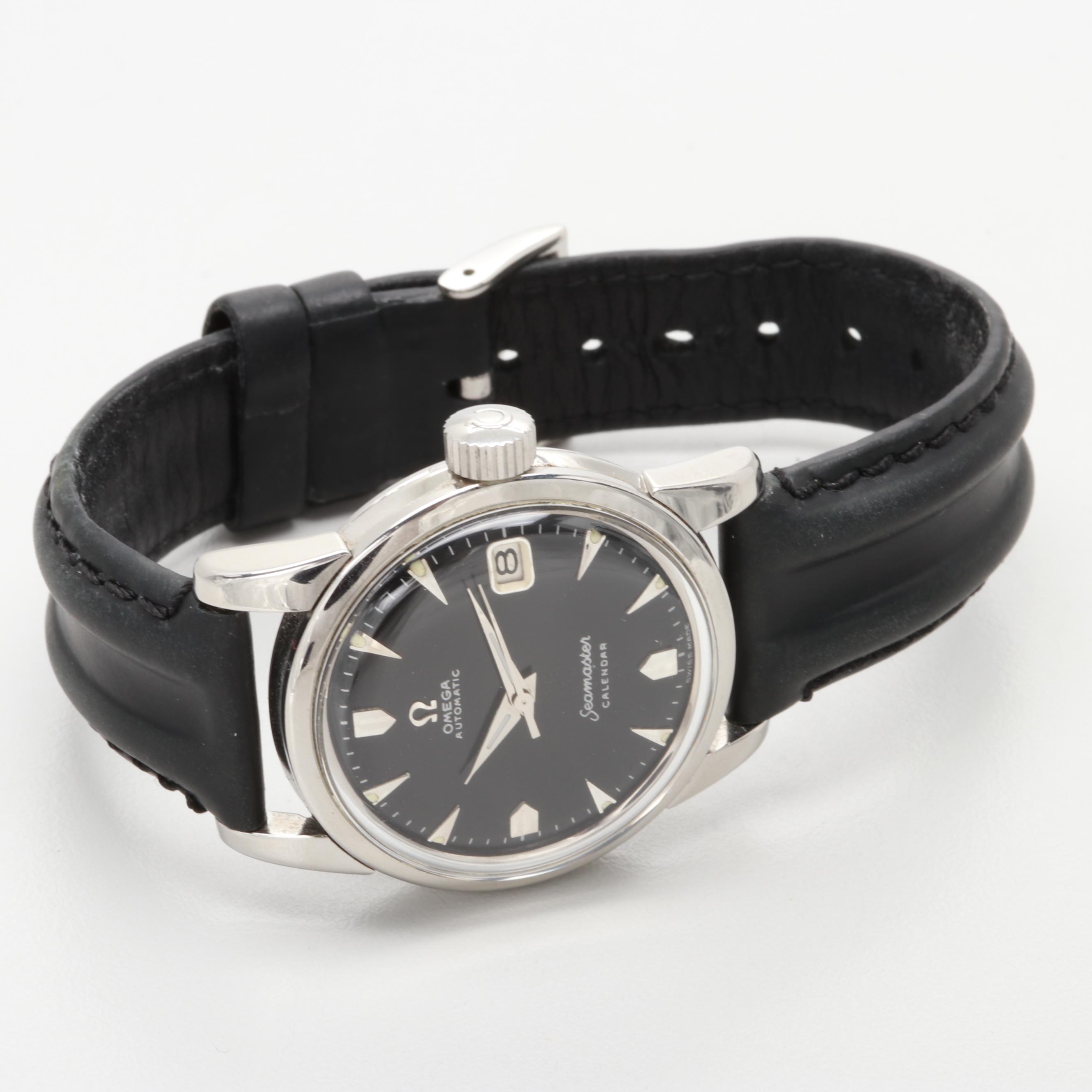 Omega Stainless Steel Seamaster Automatic Watch With Calendar, Circa 1960